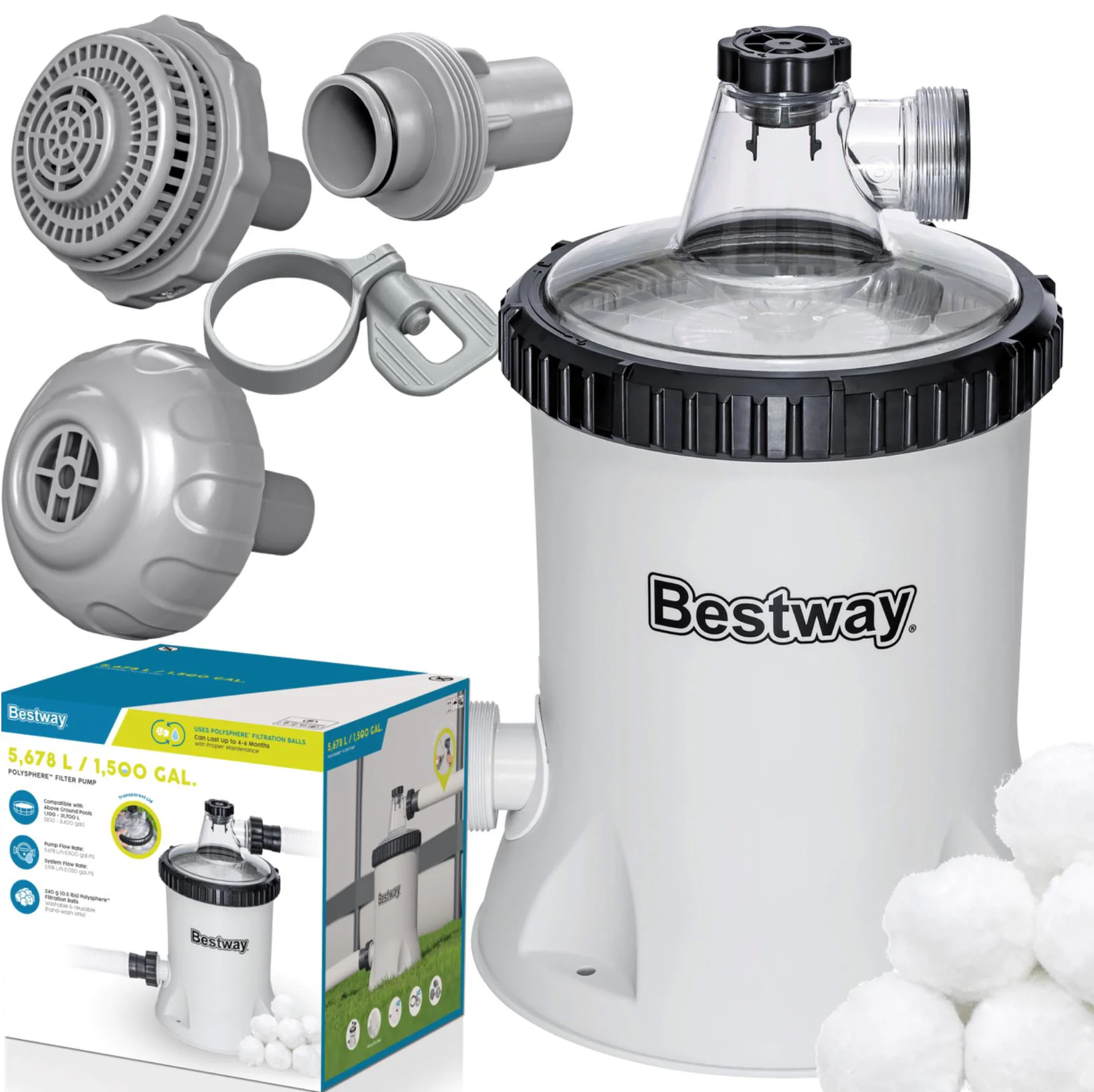 Фильтр-насос Bestway 5 678 л/ч, для бассейнов до 31 700 л foto