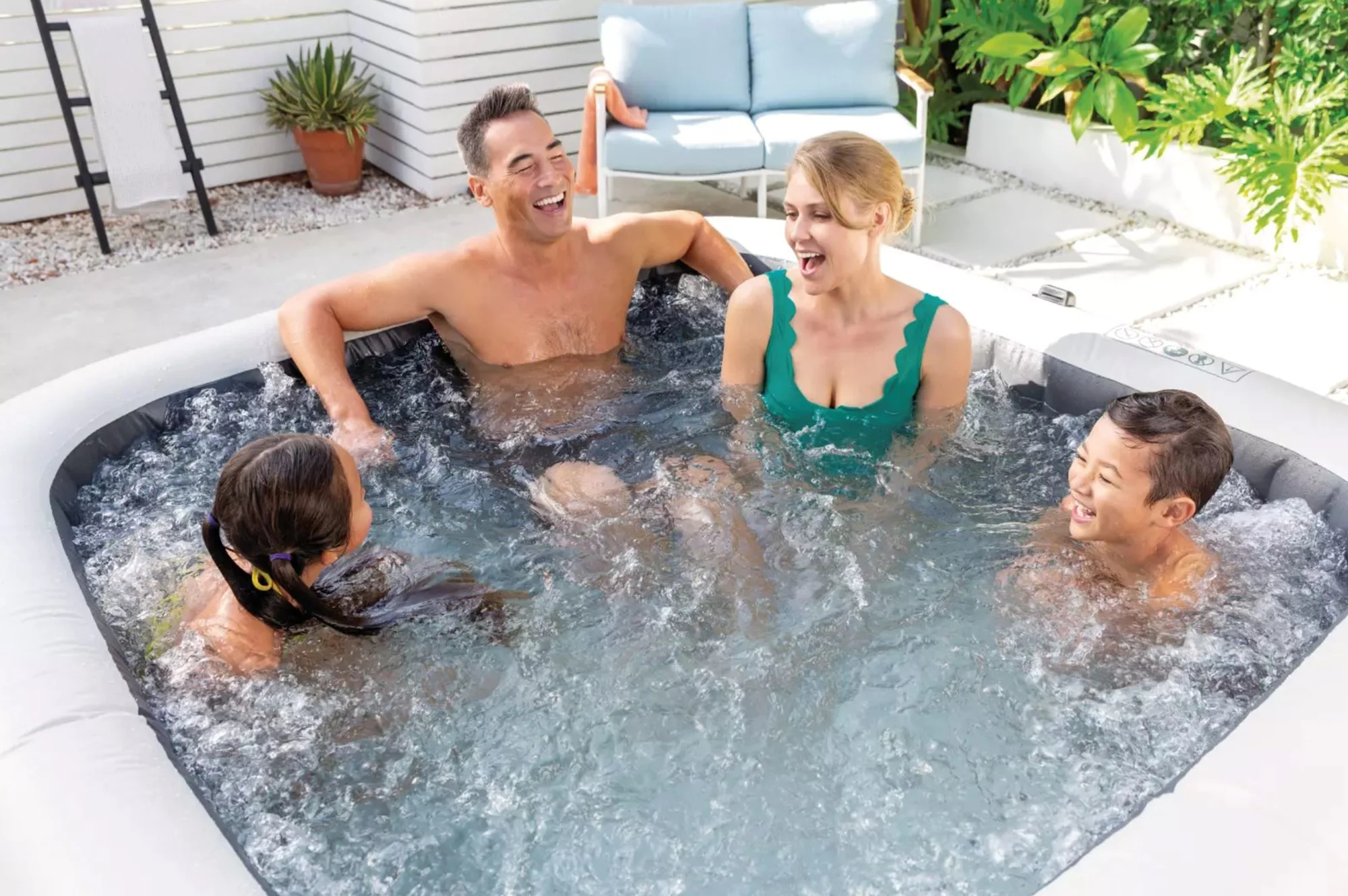 Надувной SPA-джакузи INTEX, Greystone Deluxe, 239x239x71 см, 1098 л foto