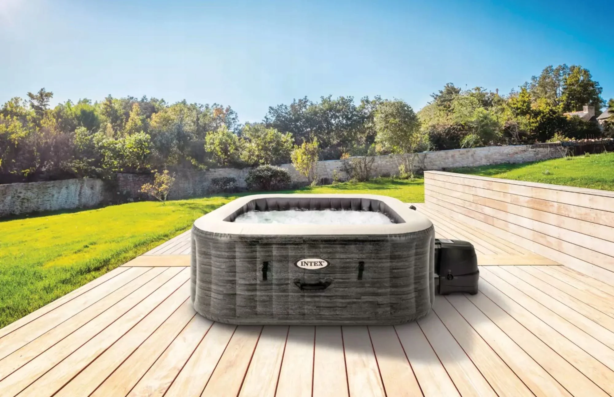 Надувной SPA-джакузи INTEX, Greystone Deluxe, 239x239x71 см, 1098 л foto