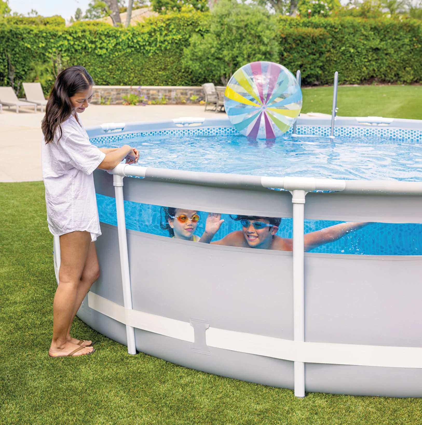 Piscina INTEX Prism Frame Clearview 427x107cm, 12706L, cadru metalic foto