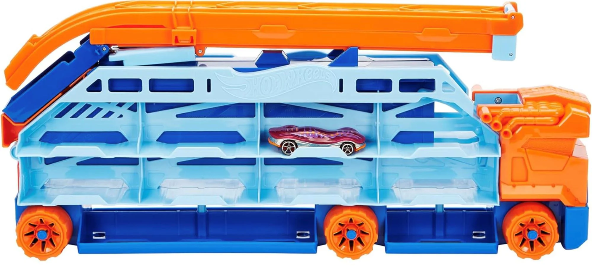 Set de joaca Hot Wheels City, Transportator masini si pista de lansare foto