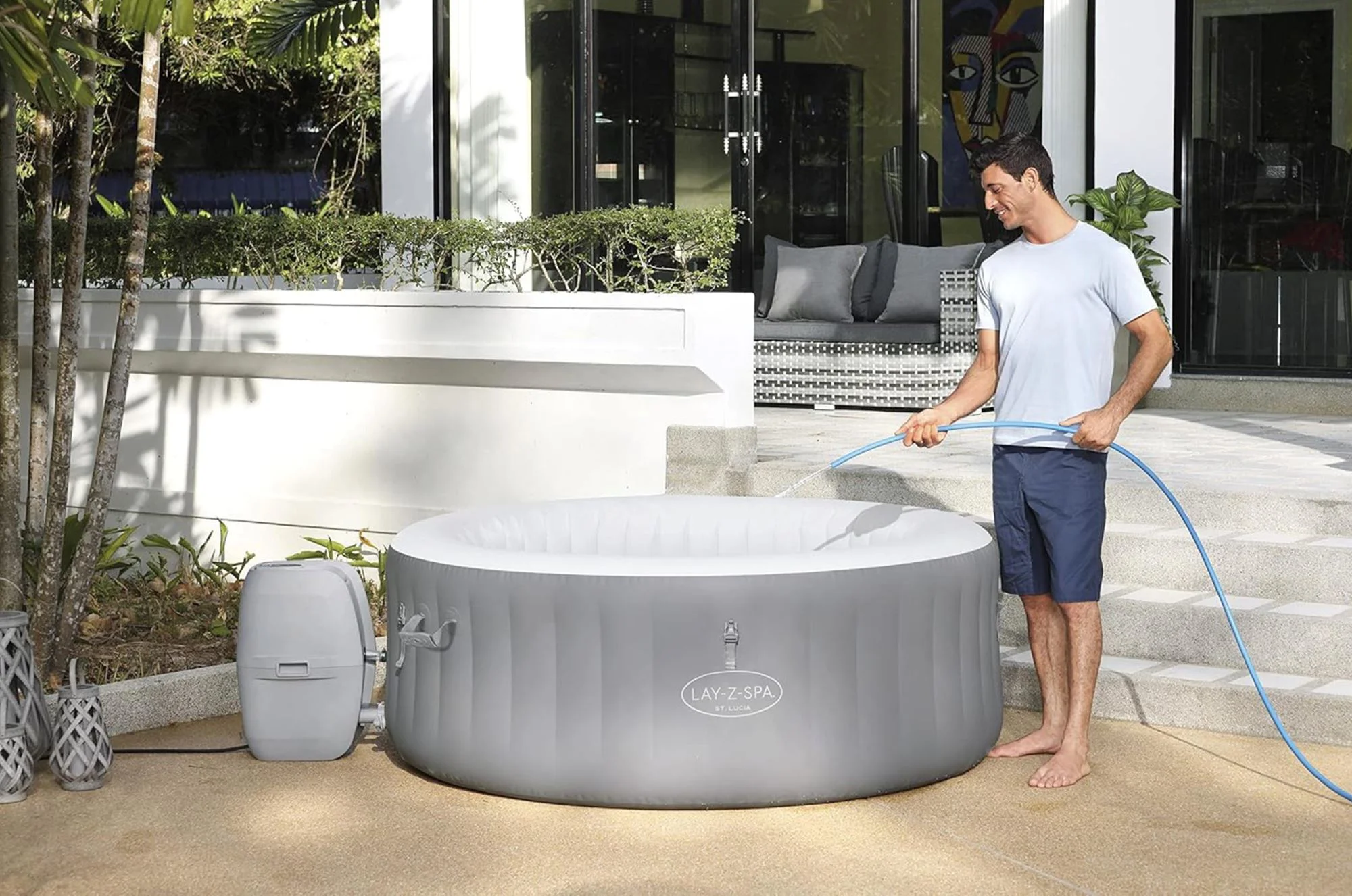 Jacuzzi Bestway SPA St.Lucia AirJet 170x66cm, 605L, 2-3 persoane foto