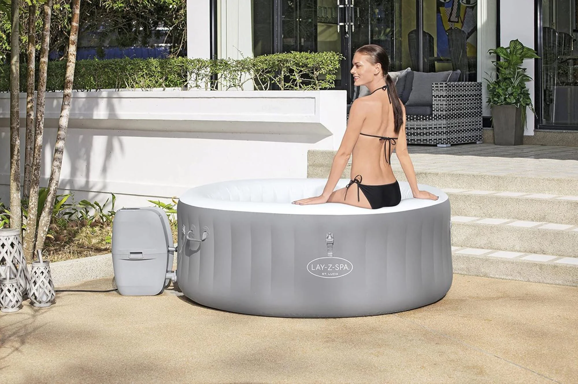 Jacuzzi Bestway SPA St.Lucia AirJet 170x66cm, 605L, 2-3 persoane foto