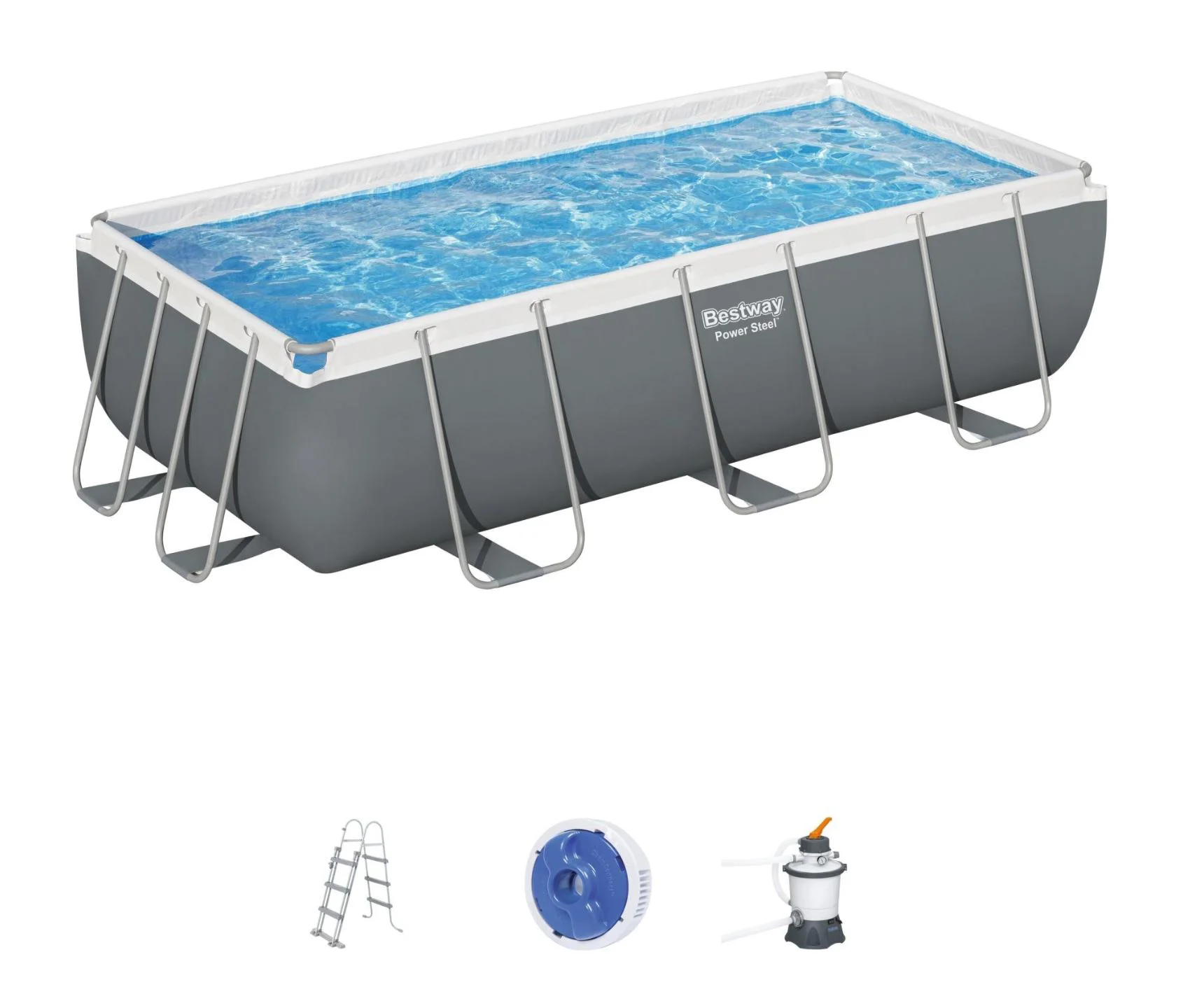 Бассейн Bestway Power Steel 404x201x100 см, 6.478 л, металлический каркас foto