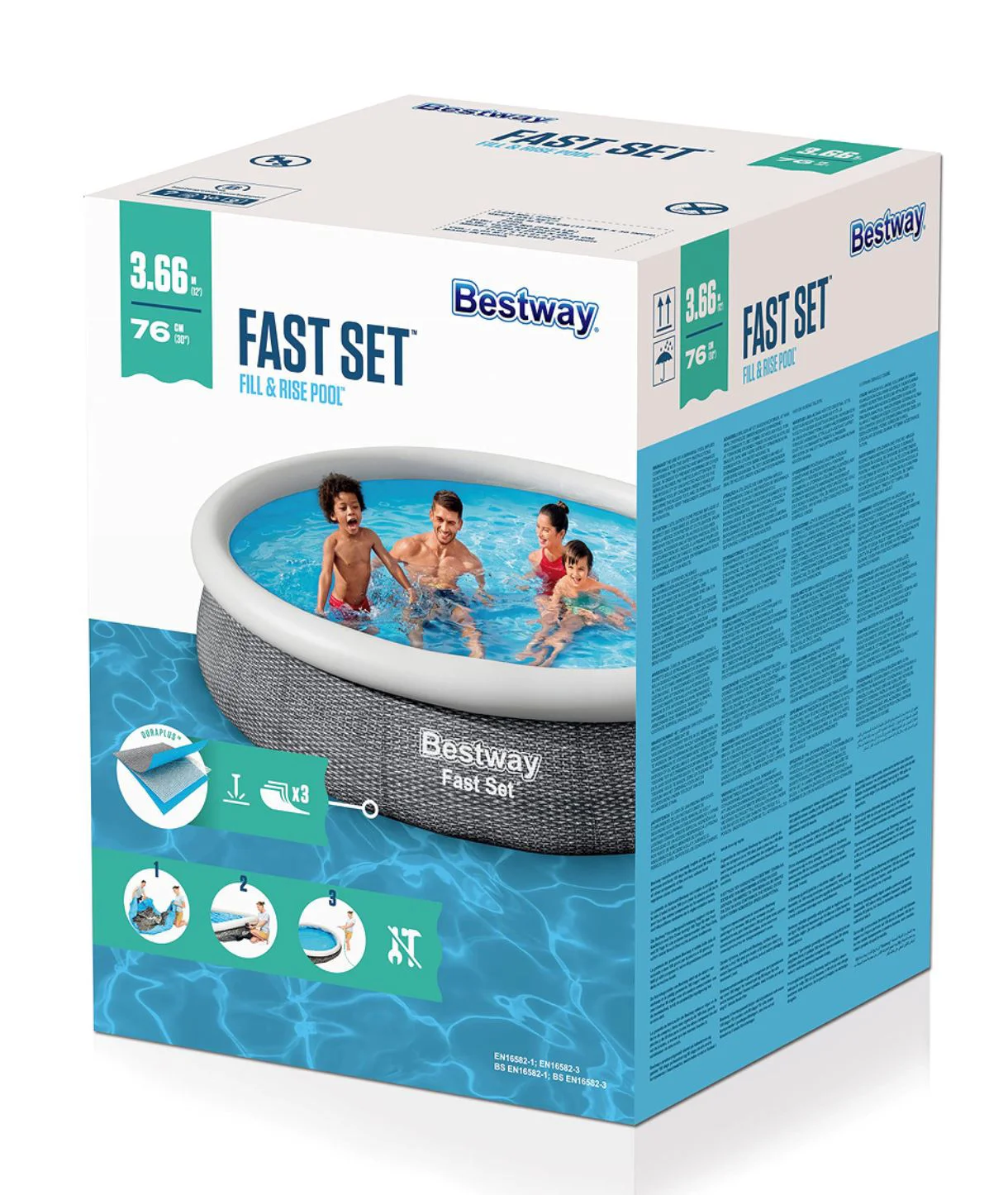 Piscina gonflabila Bestway Fast Set 366х76 cm, 5377 L foto