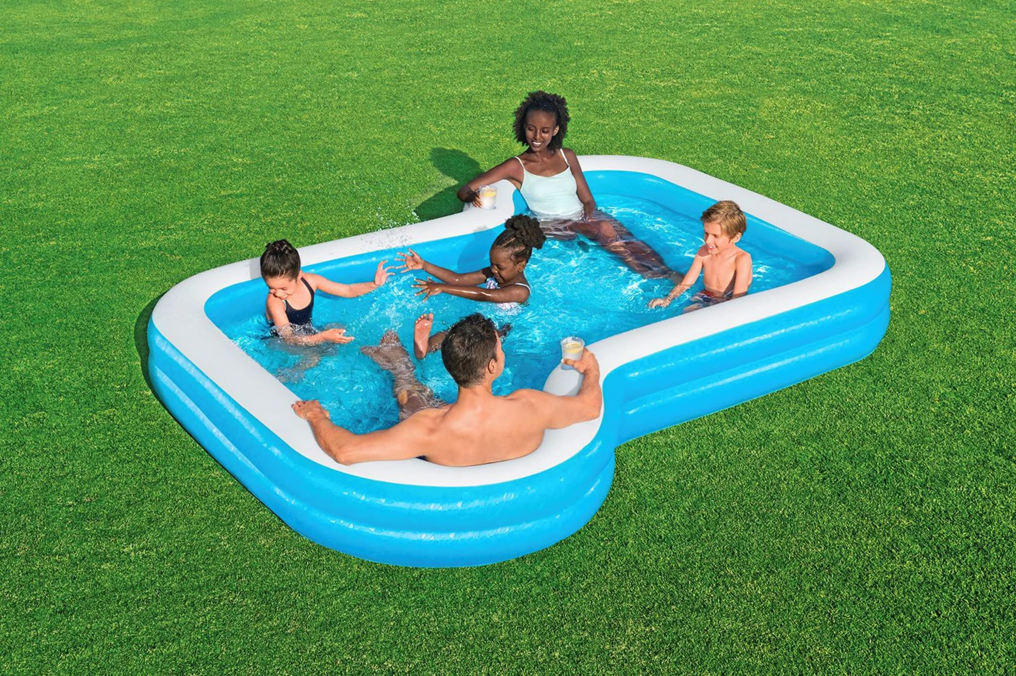 Piscina gonflabila Bestway pentru familie, Sunny 305х274х46 cm, 1207 L foto
