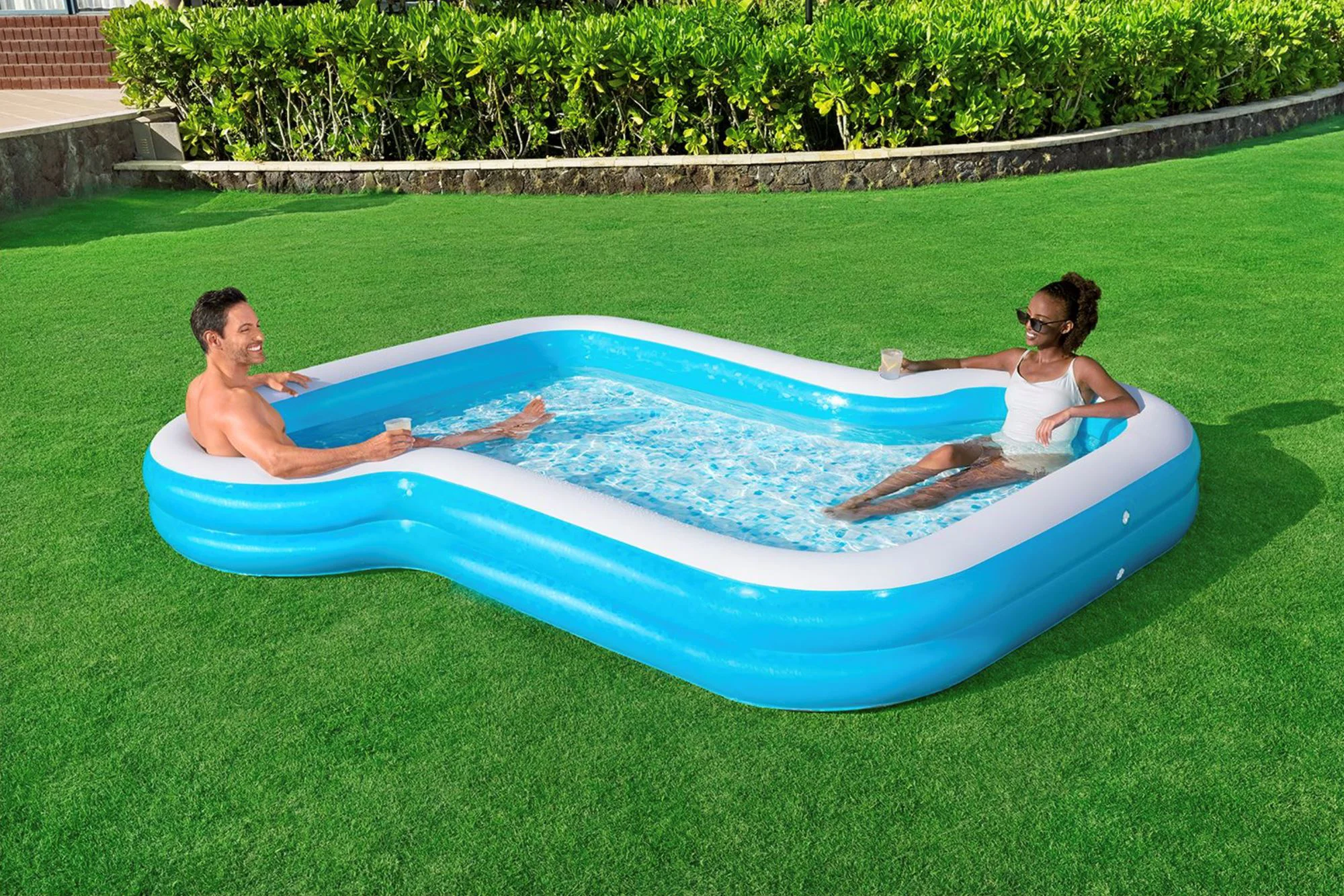 Piscina gonflabila Bestway pentru familie, Sunny 305х274х46 cm, 1207 L foto