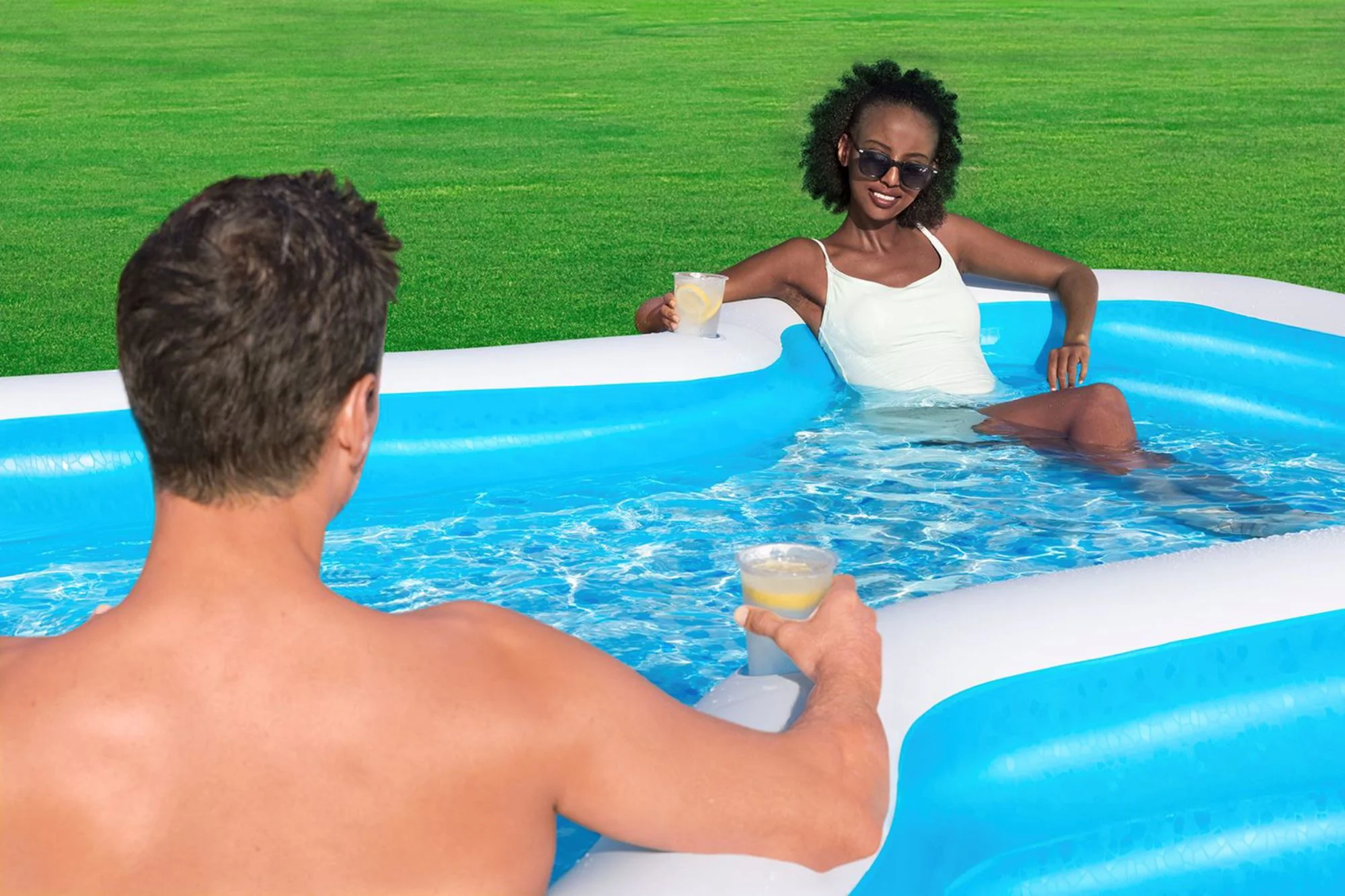 Piscina gonflabila Bestway pentru familie, Sunny 305х274х46 cm, 1207 L foto