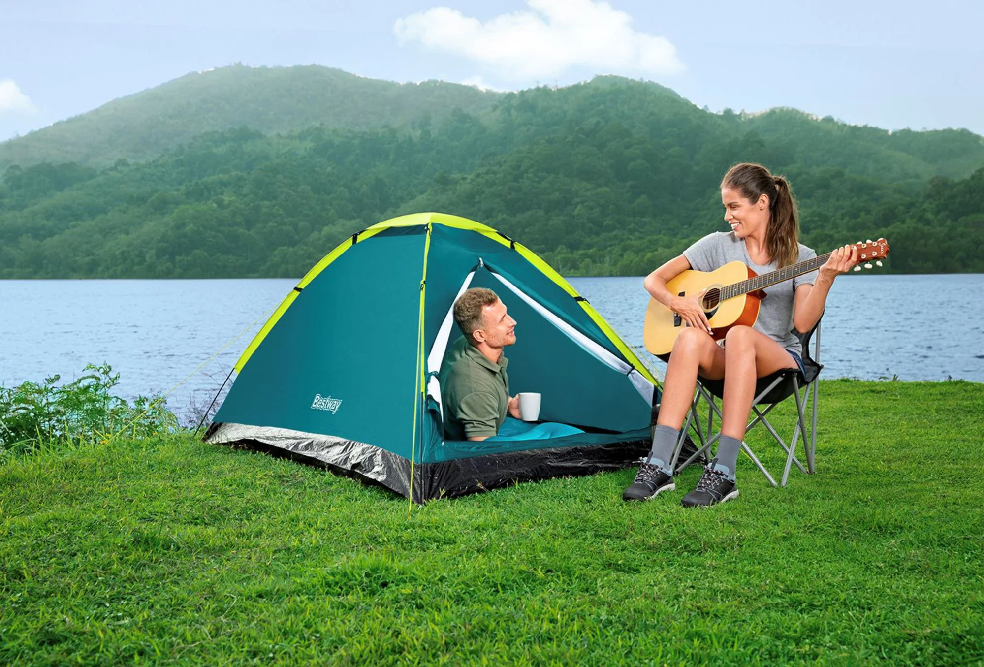 Cort Bestway de 3 persoane 210x210x130cm, COOLDOME 3 foto