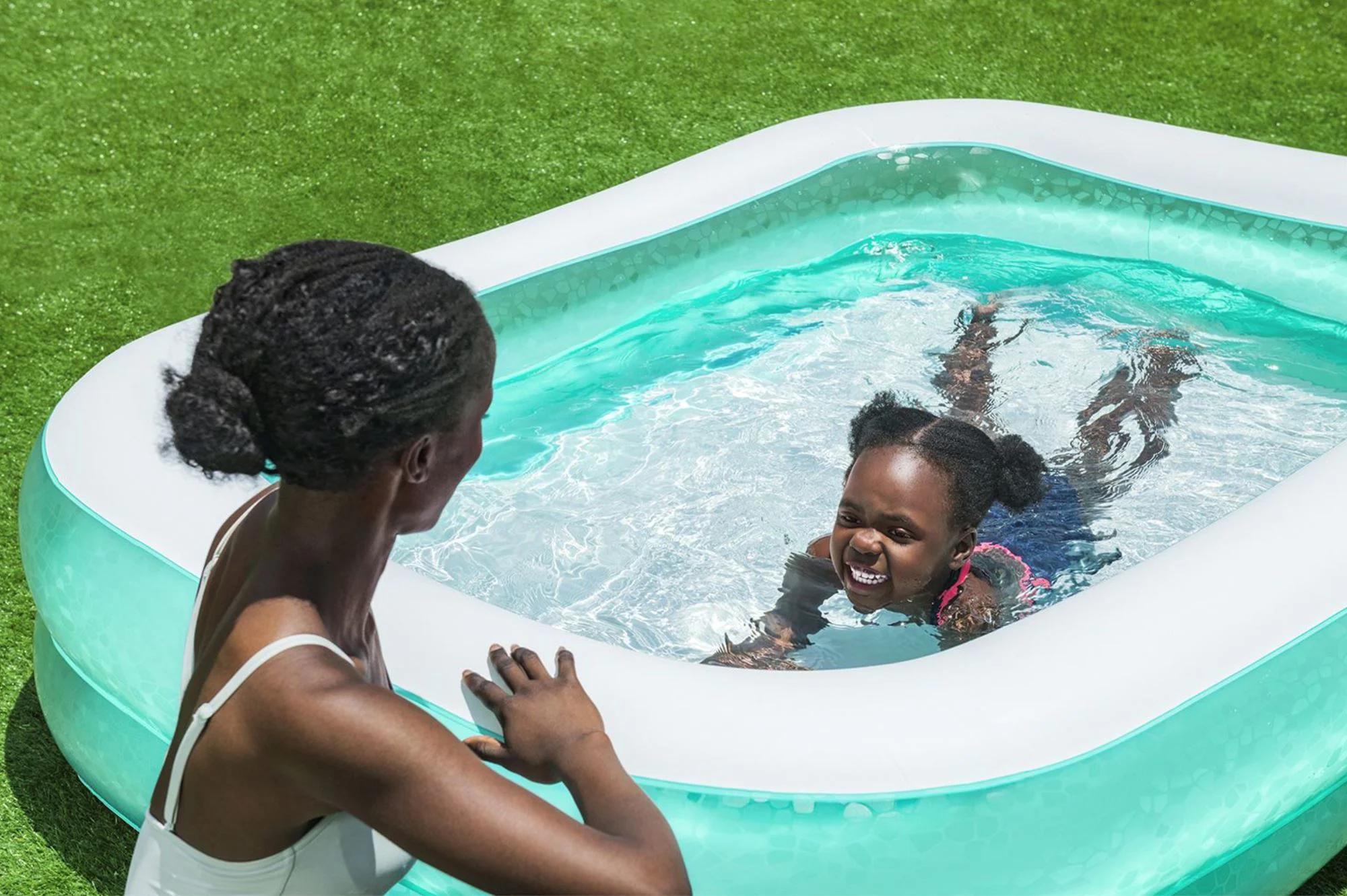 Piscina gonflabila Bestway pentru familie, 450 L, 201x150x51 cm foto
