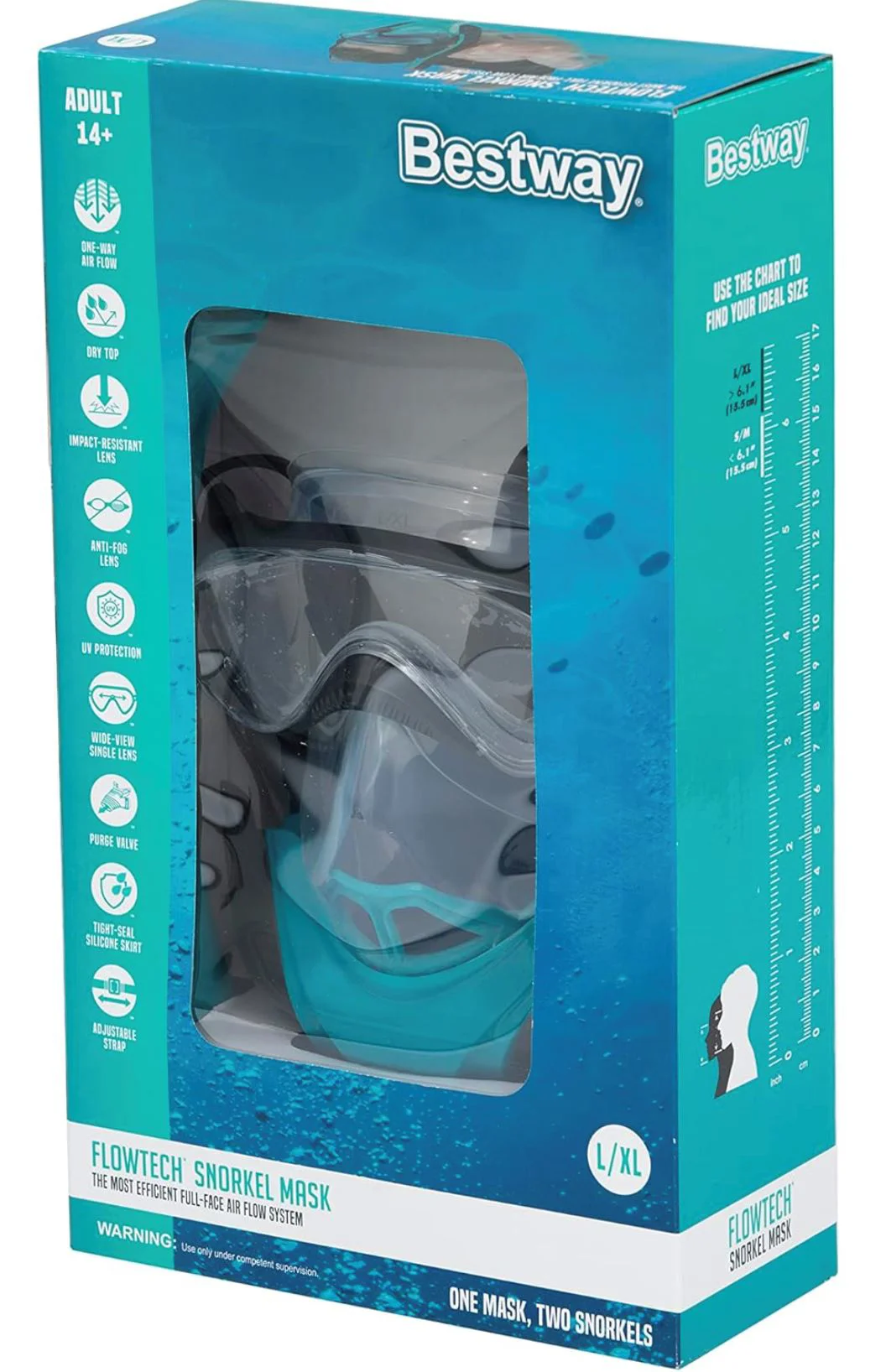 Masca pentru snorkeling Bestway SeaClear, marime L/XL foto