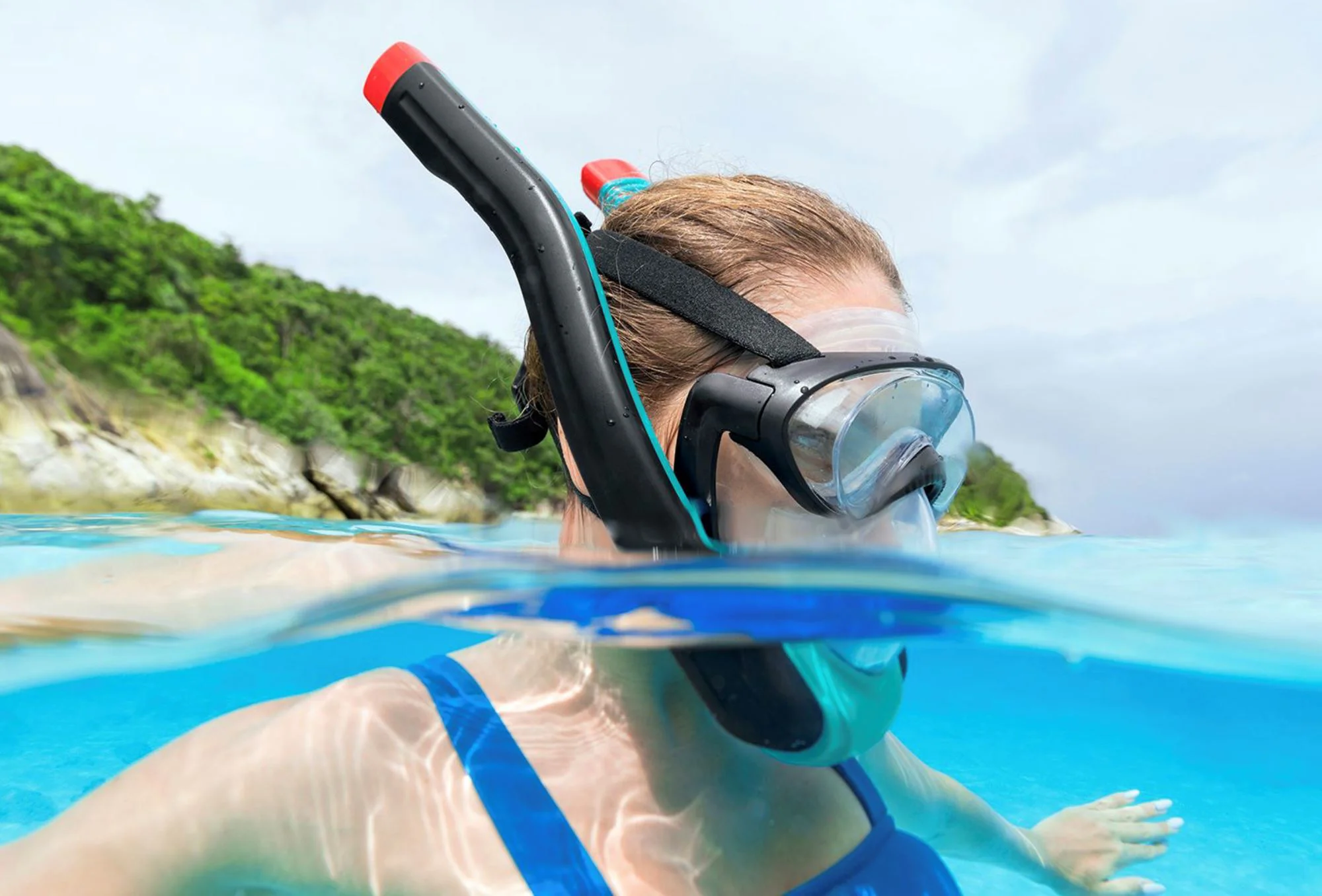 Masca pentru snorkeling Bestway SeaClear, marime S/M foto