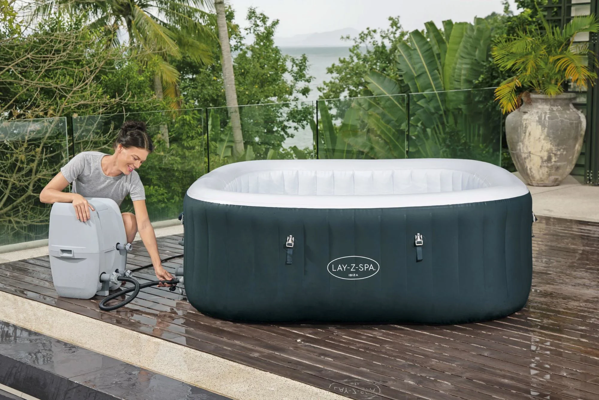 Jacuzzi Bestway SPA Ibiza AirJet, 180x66cm, 778L, 4-6 persoane foto