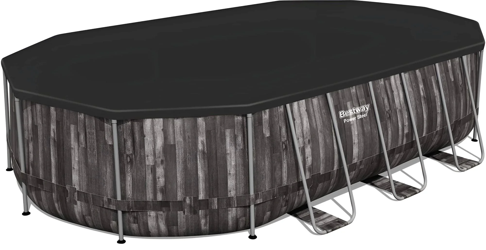 Piscina Bestway Power Steel Oval, 610x366x122cm, 20241L, carcas metal foto