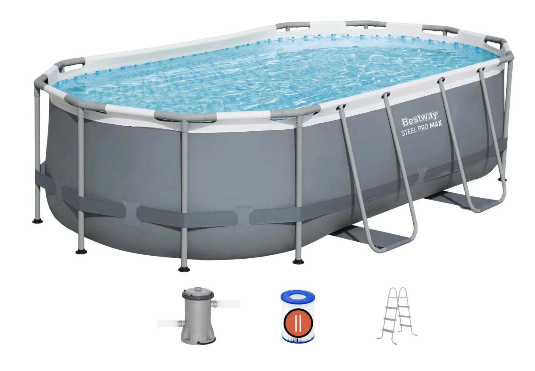Бассейн Bestway Power Steell 427x250x100 см, 7250 л, металлический каркас foto