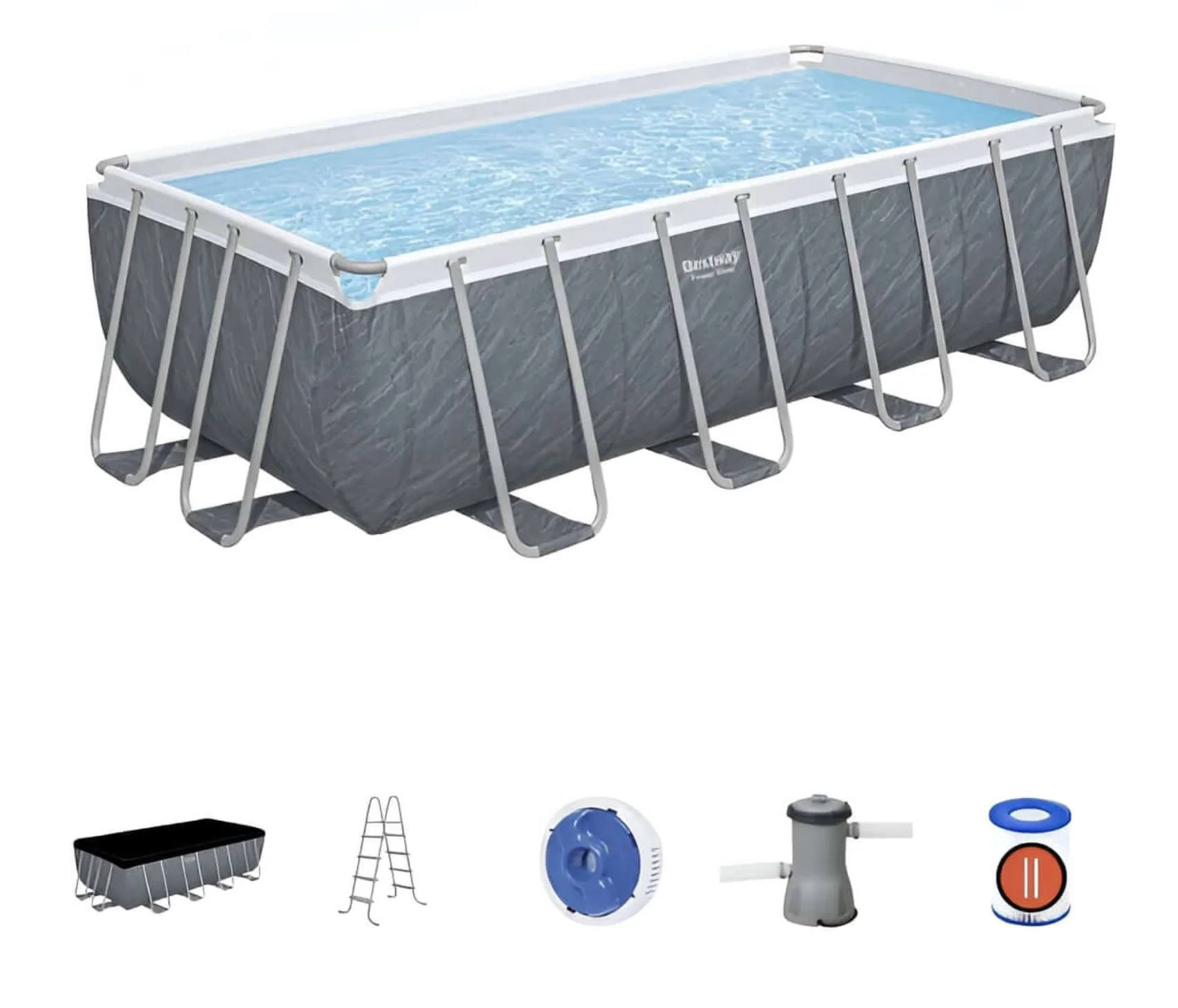 Бассейн Bestway Power Steel 404x201x100 см, 6478 л, металлический каркас foto