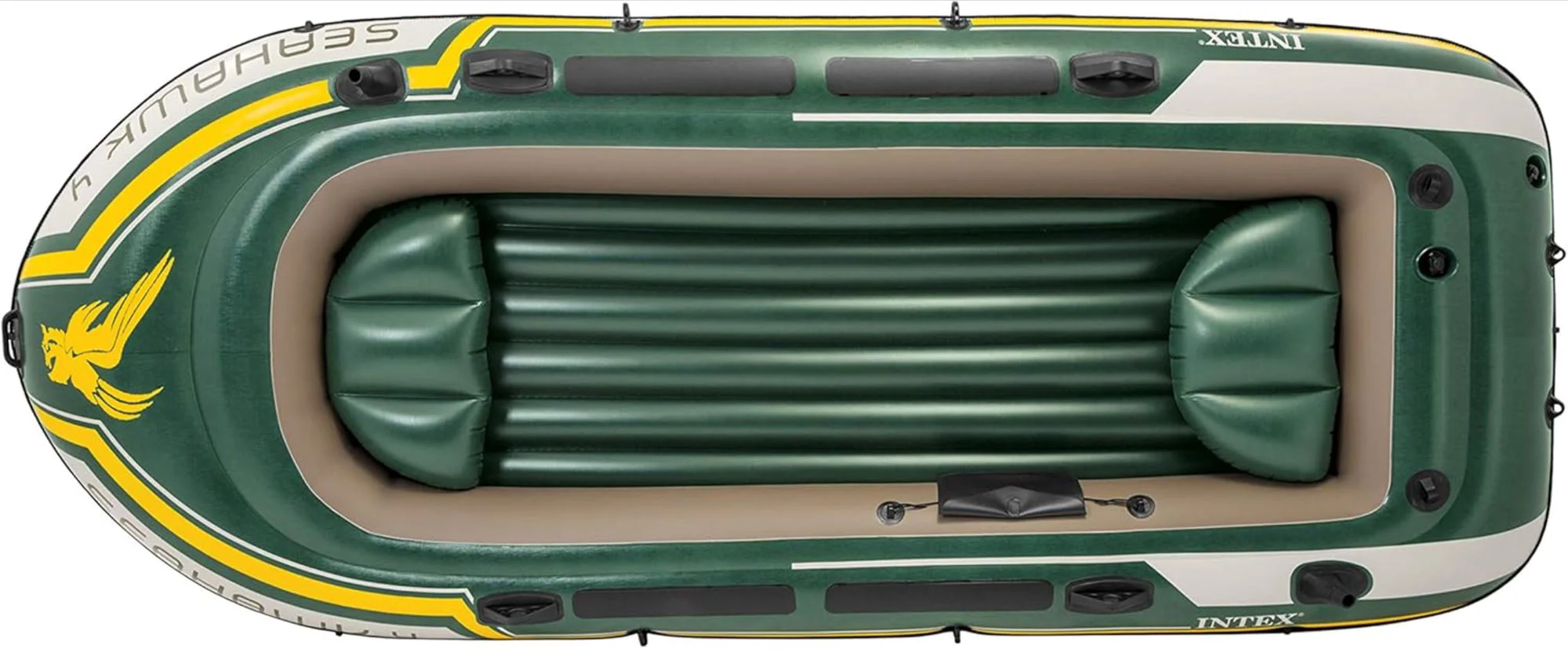 Barca gonflabila INTEX Seahawk 4, cu vasle si pompa, 351x145x48 cm, pana la 480 kg foto