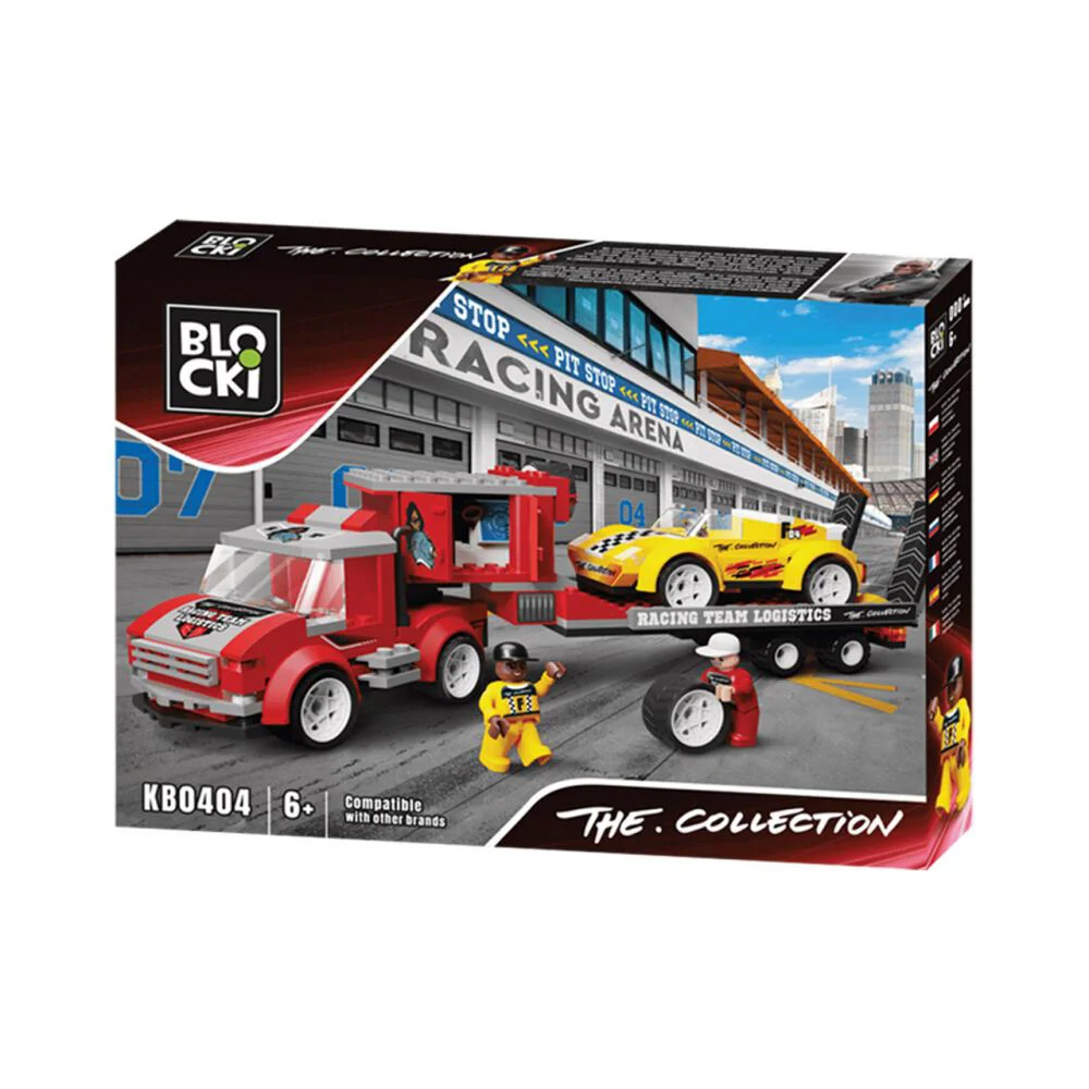Set de constructie Blocki Racing Team Logistics - Autotransporter, 283 el. foto