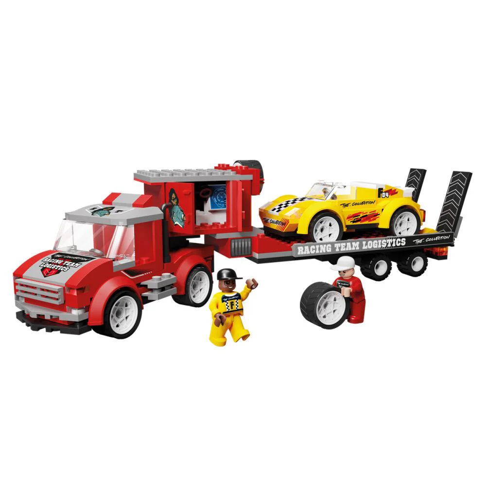 Set de constructie Blocki Racing Team Logistics - Autotransporter, 283 el. foto