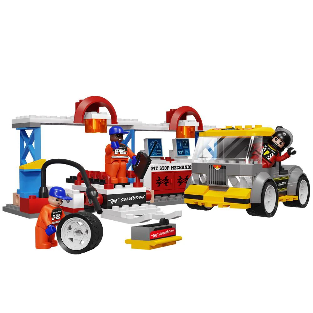 Set de constructie Blocki Racing Car Service - Pit Stop, 207 el. foto