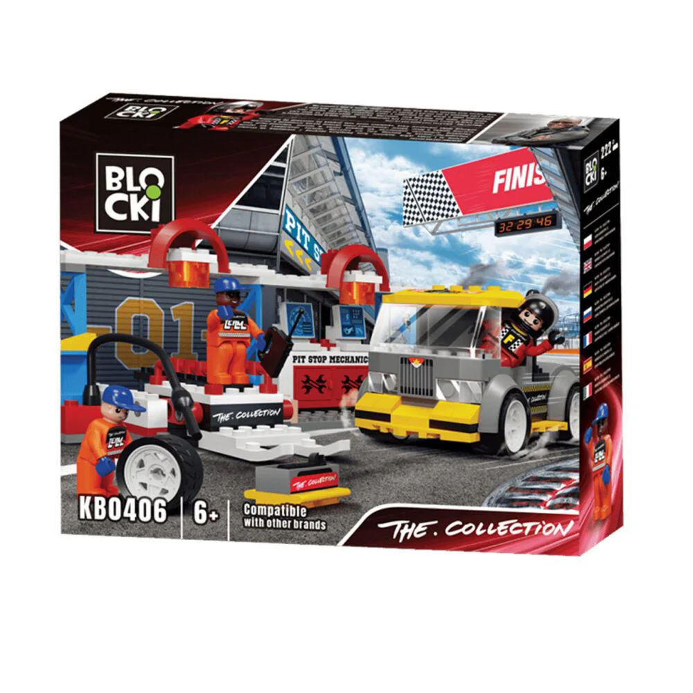 Set de constructie Blocki Racing Car Service - Pit Stop, 207 el. foto