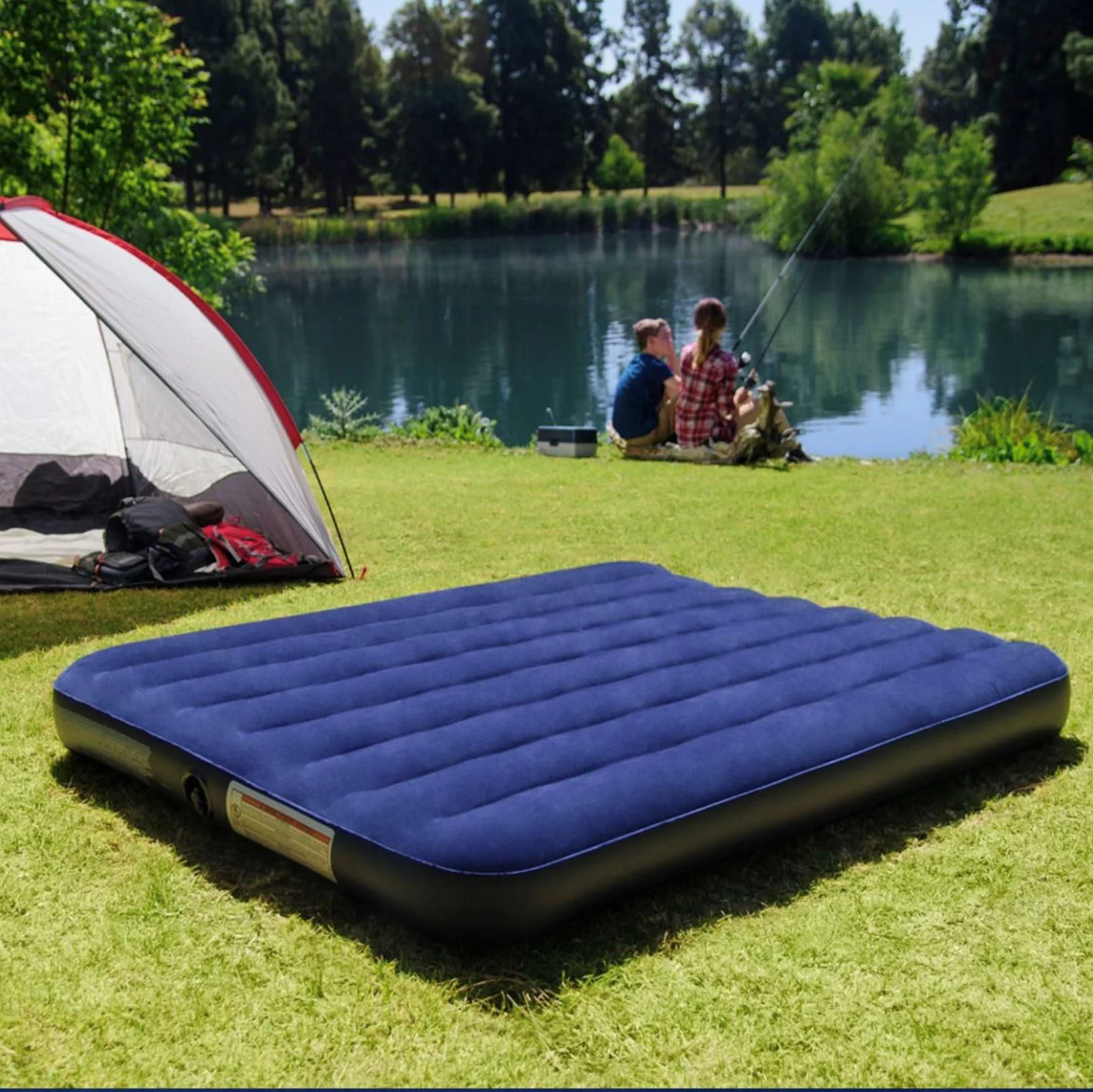 Надувной матрас INTEX Velur Classic 152x203x25 см, до 272 кг foto