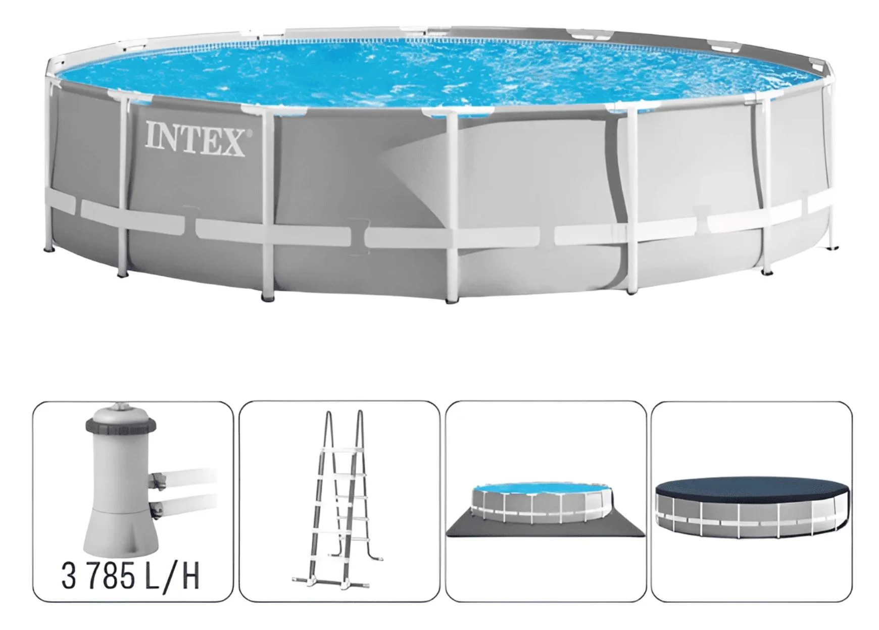 Piscina INTEX Prism Frame Premium 427x107cm, 12706L, cadru metalic foto