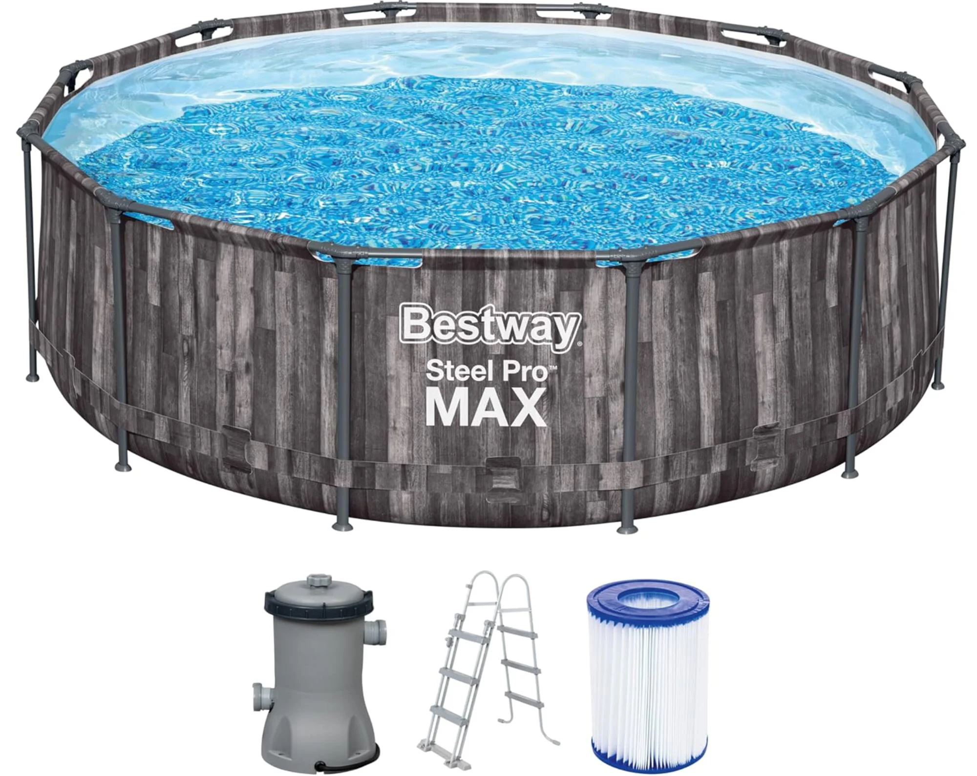 Бассейн Bestway Steel Pro Max 427x107 см, 13 030 л, металлический каркас foto