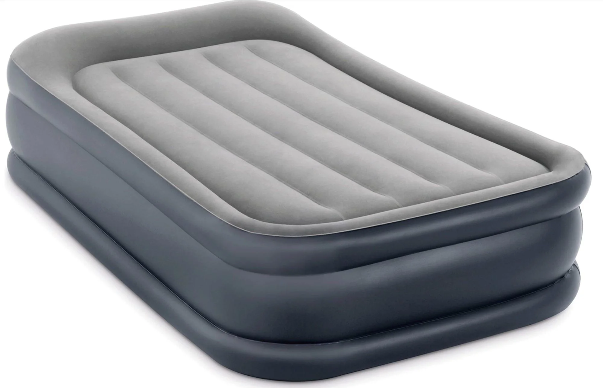 Надувная кровать INTEX Velur Deluxe, 152x203x42 см с подголовником и встроенным насосом foto