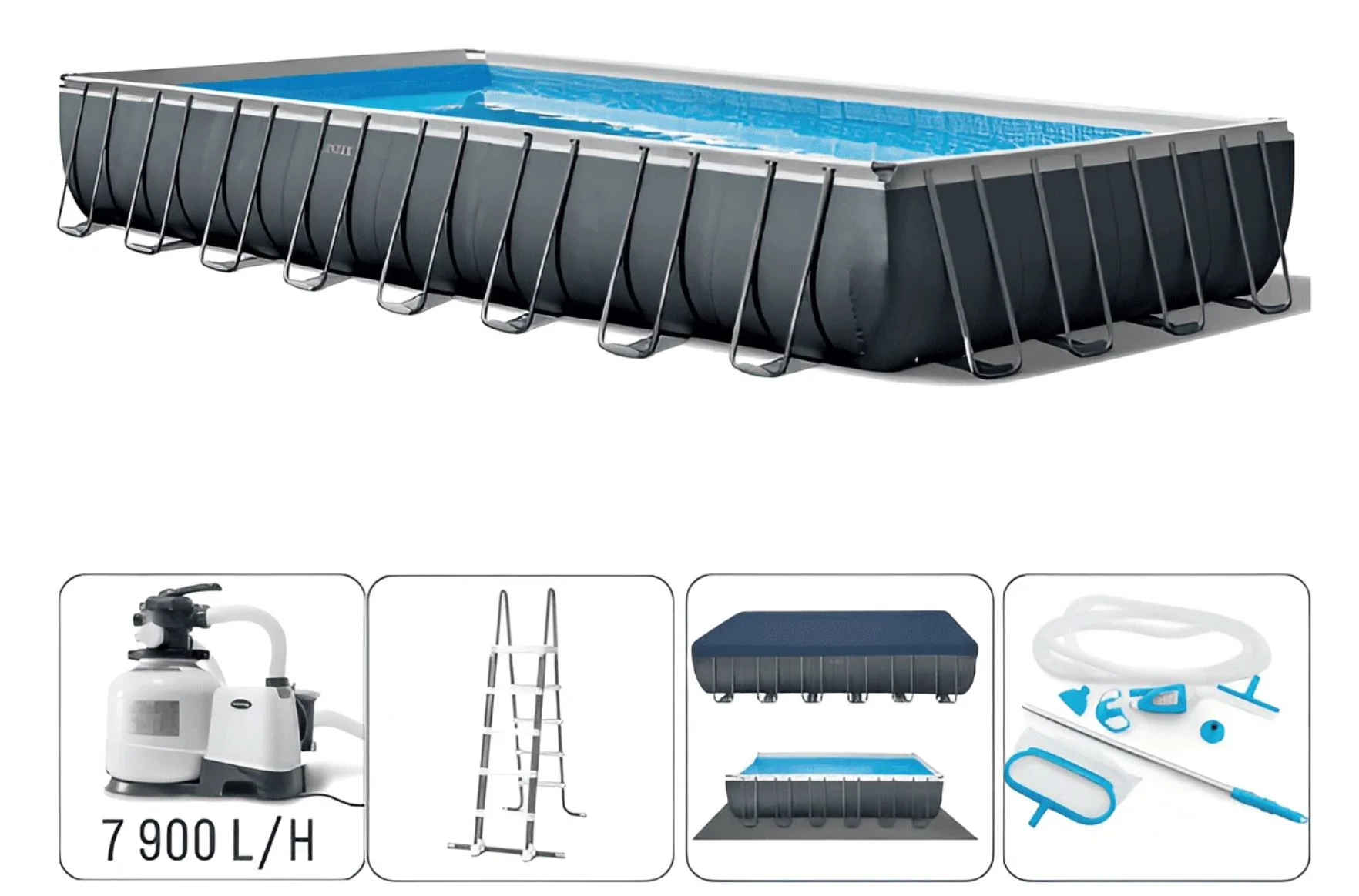 Piscina INTEX ULTRA XTR FRAME 976x488x132cm, 54368L cadru metalic foto