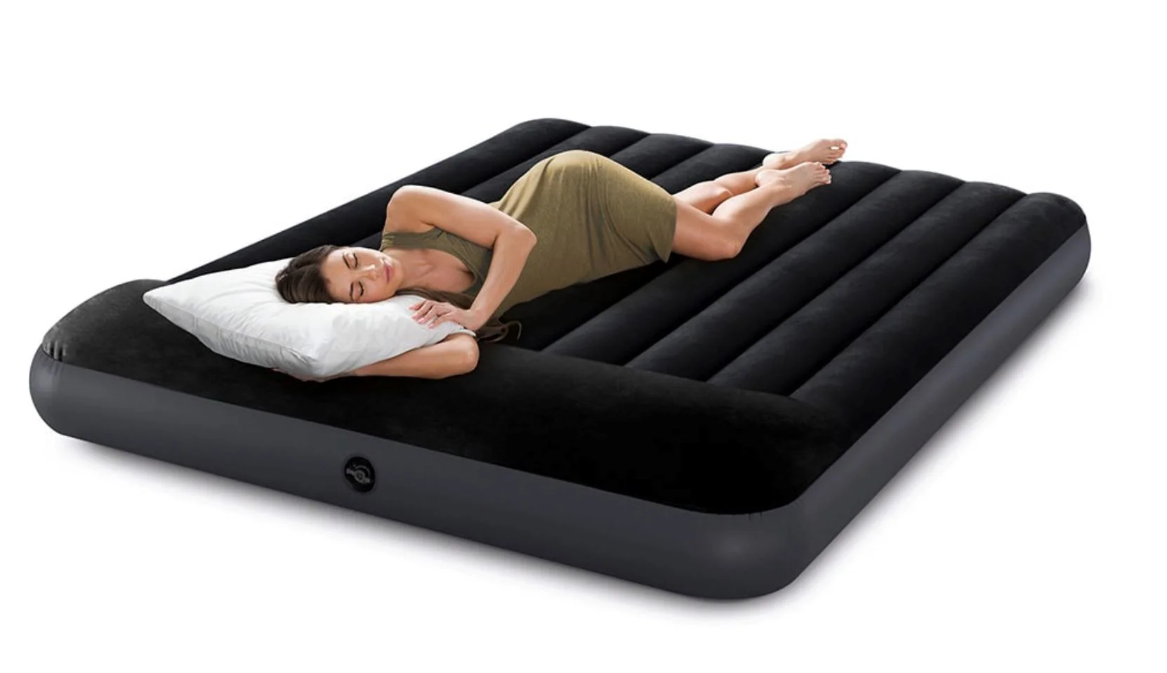 Надувной матрас INTEX Velur Classic, 137x191x25 см с подголовником, до 272 кг foto