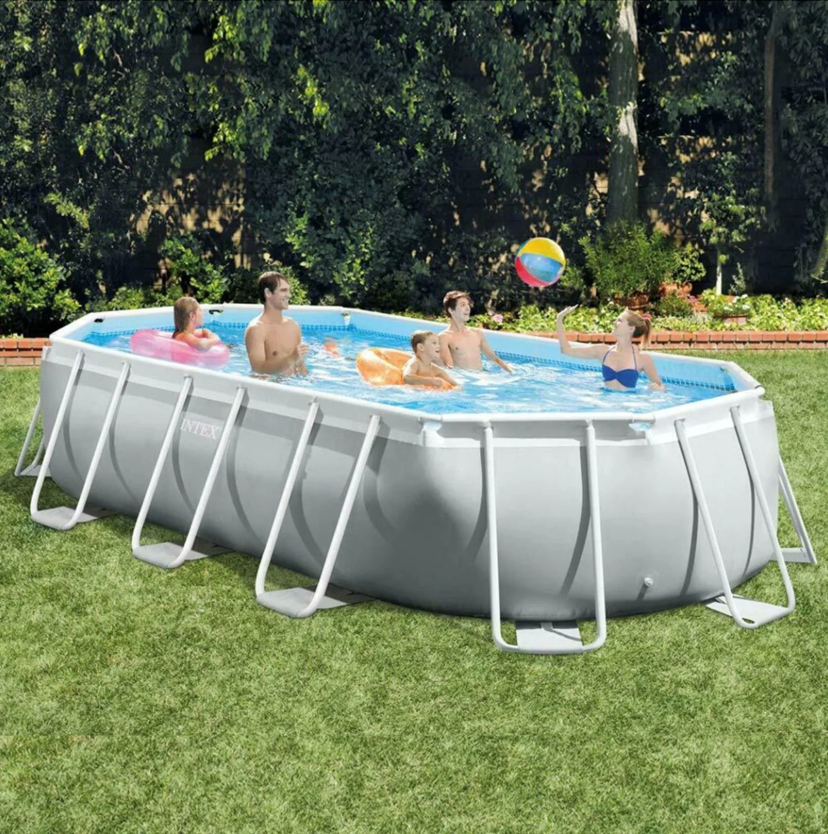 Piscina INTEX PRISM FRAME OVAL 503x274x122сm, 13365L, cadru metalic foto