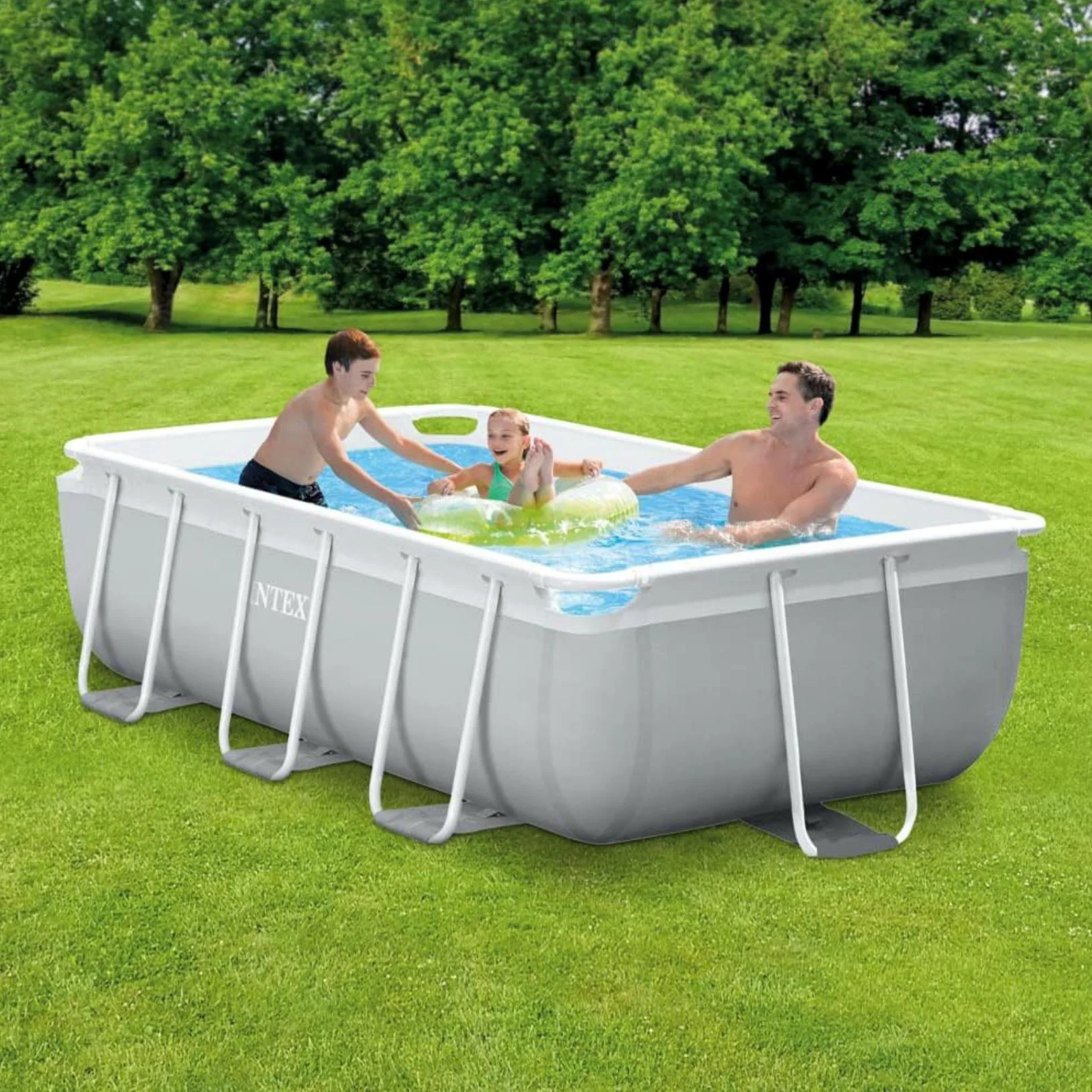 Piscina cu cadru metalic Intex Prism Frame Rectangular 300x175x80cm, 3539L foto