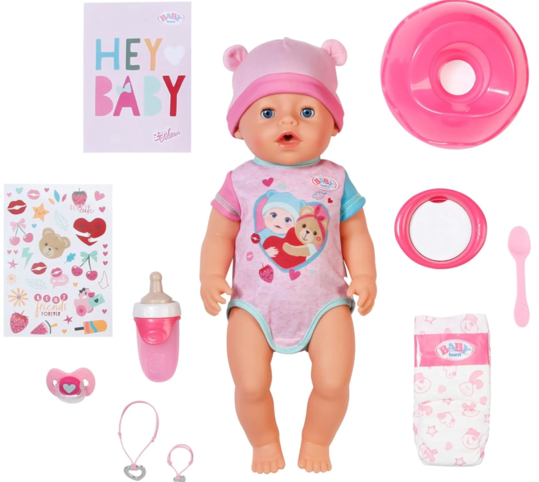 Papusa Baby Born Bebelus Emma, cu functii mecanice, 43 cm foto