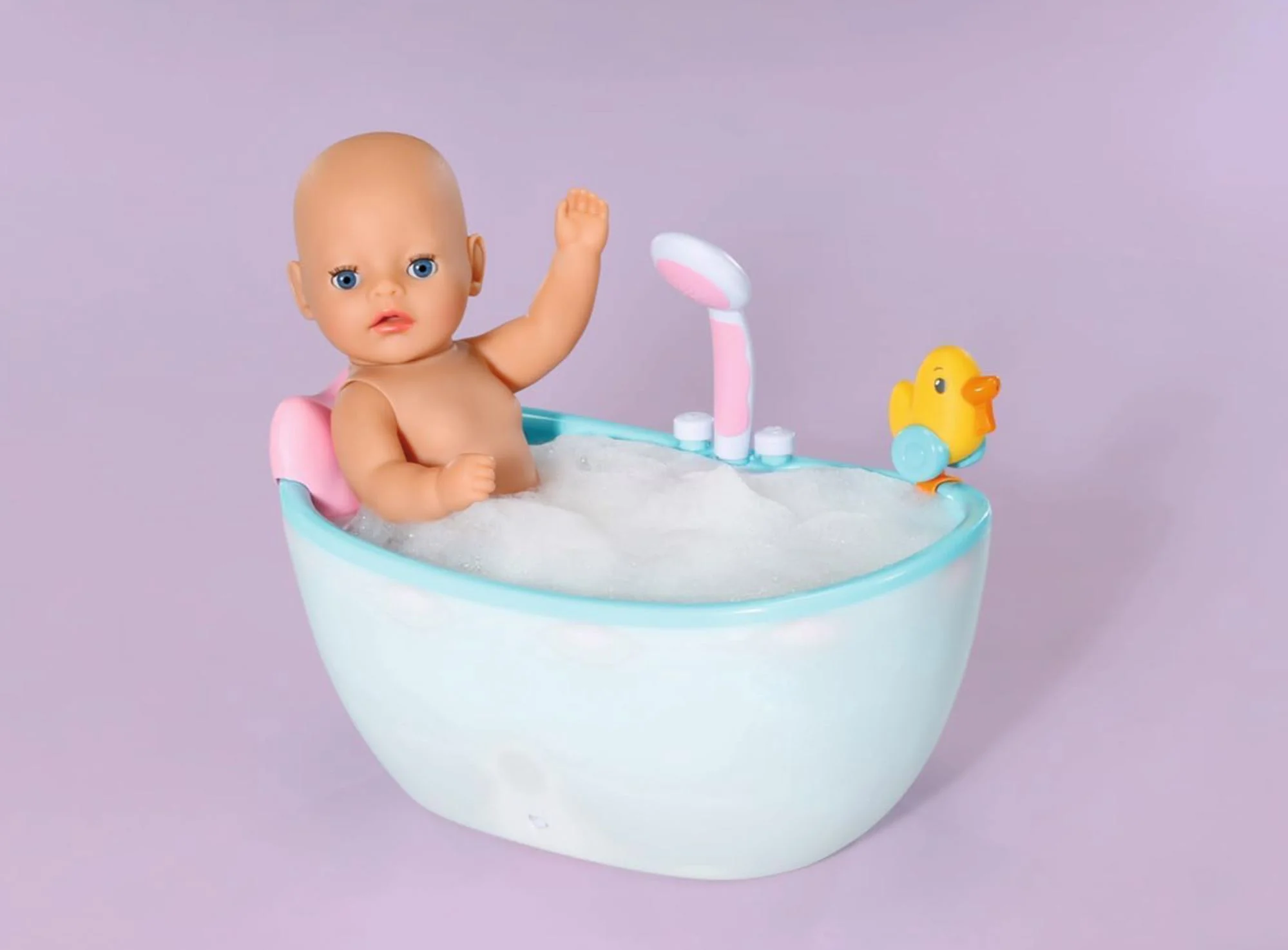 Papusa Baby Born Bebelus Lena cu hainute roz, 36 cm foto