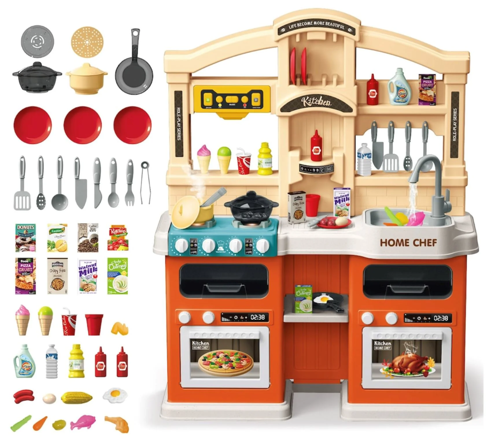 Игровой набор Essa Toys Кухня для детей, 77 эл. foto