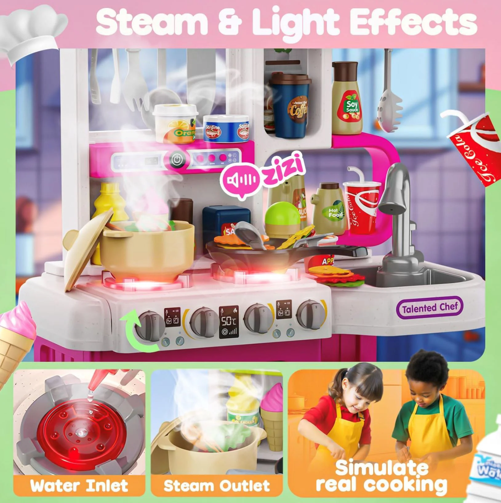 Игровой набор Essa Toys Кухня для детей, 104 эл. foto
