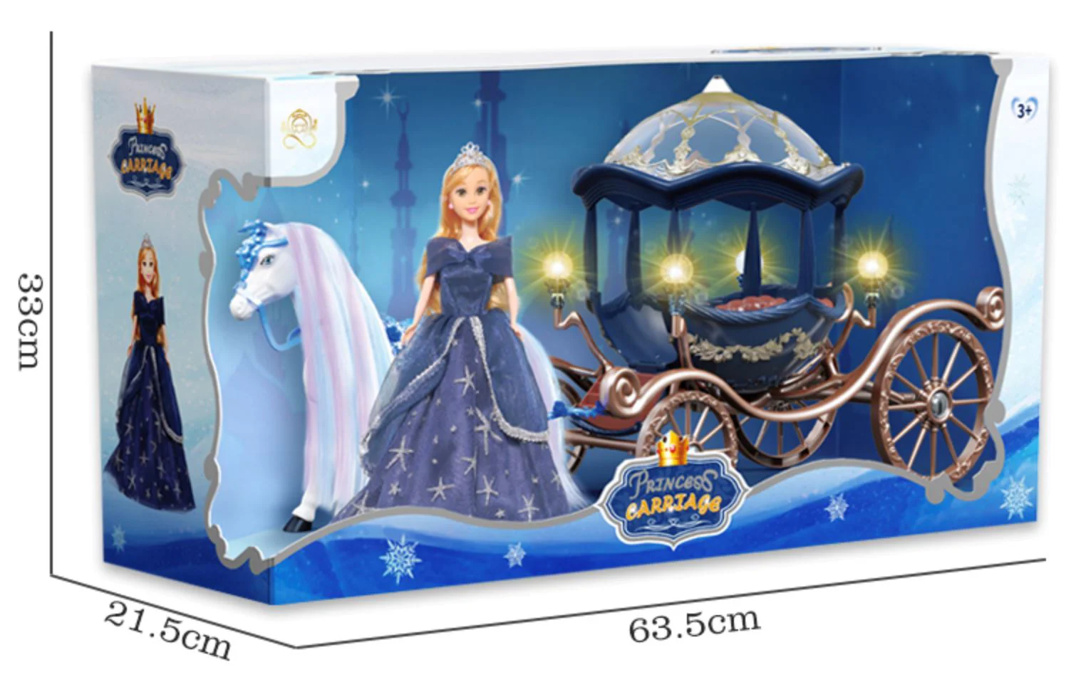 Set de joaca Essa Toys Printesa cu cal si careta, cu lumina si sunet foto