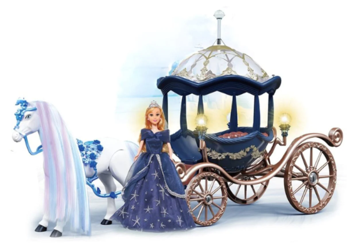 Set de joaca Essa Toys Printesa cu cal si careta, cu lumina si sunet foto