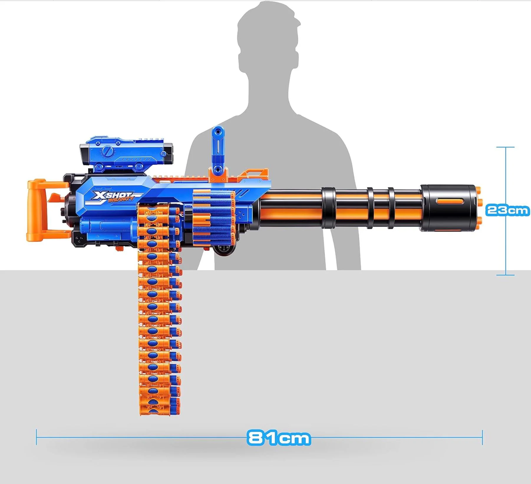 Blaster ZURU X-Shot Insanity Motorized Rage Fire, 72 cartuse foto