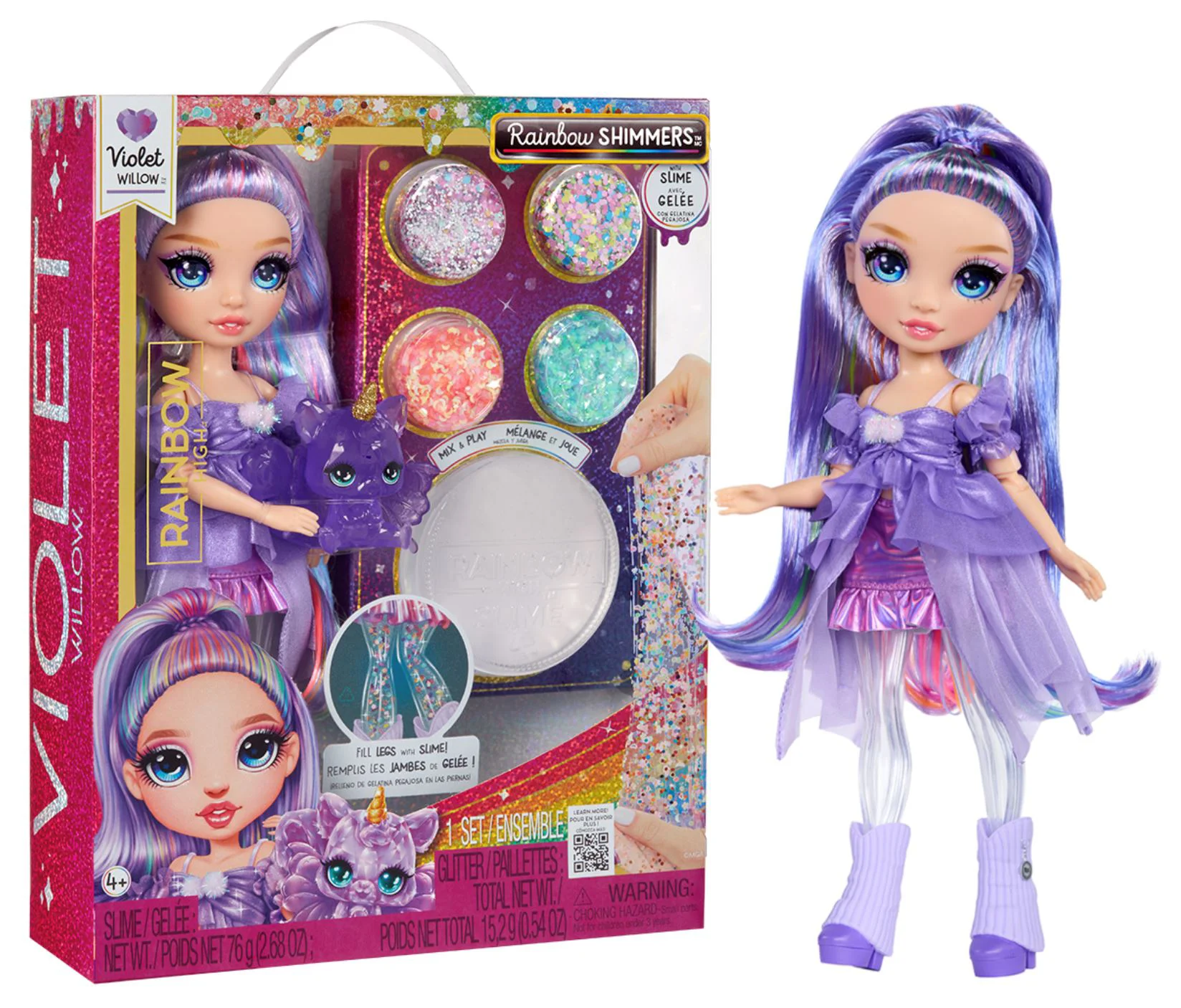Set de joaca cu papusa Rainbow High Violet Willow, cu accesorii foto