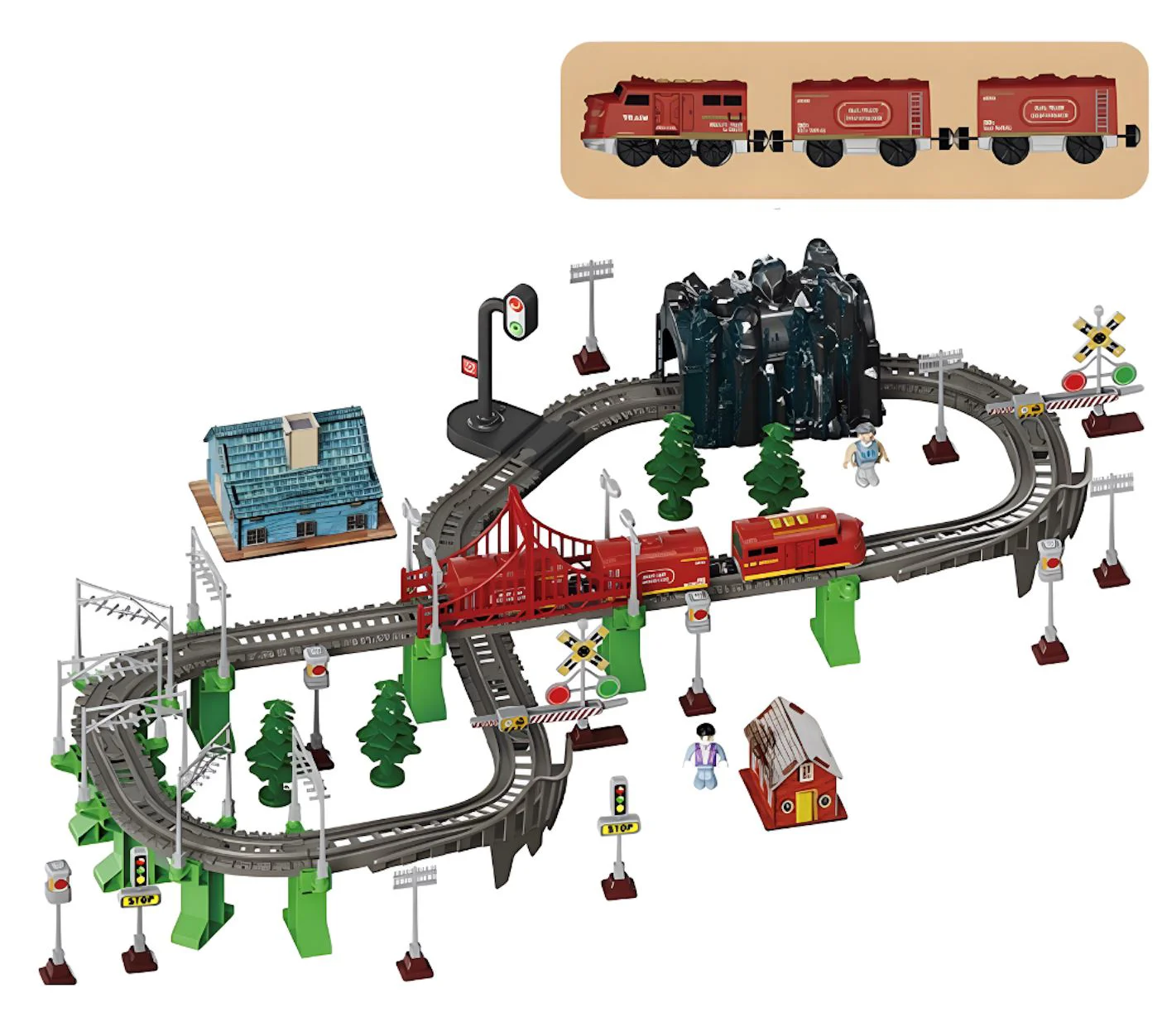 Jucarie pentru copii Essa Toys Tren electric cu cale ferata foto
