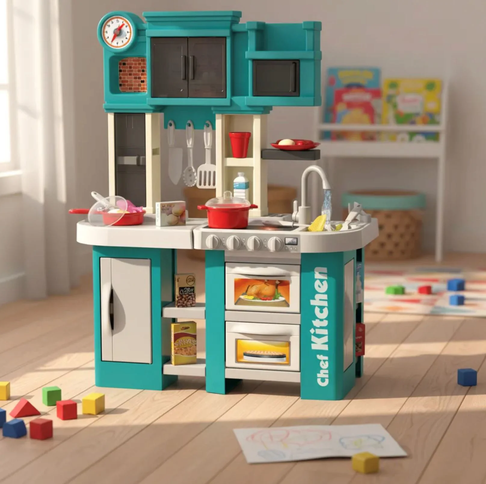 Игровая кухня для детей Essa Toys Кулинарные приключения, 60 эл. foto