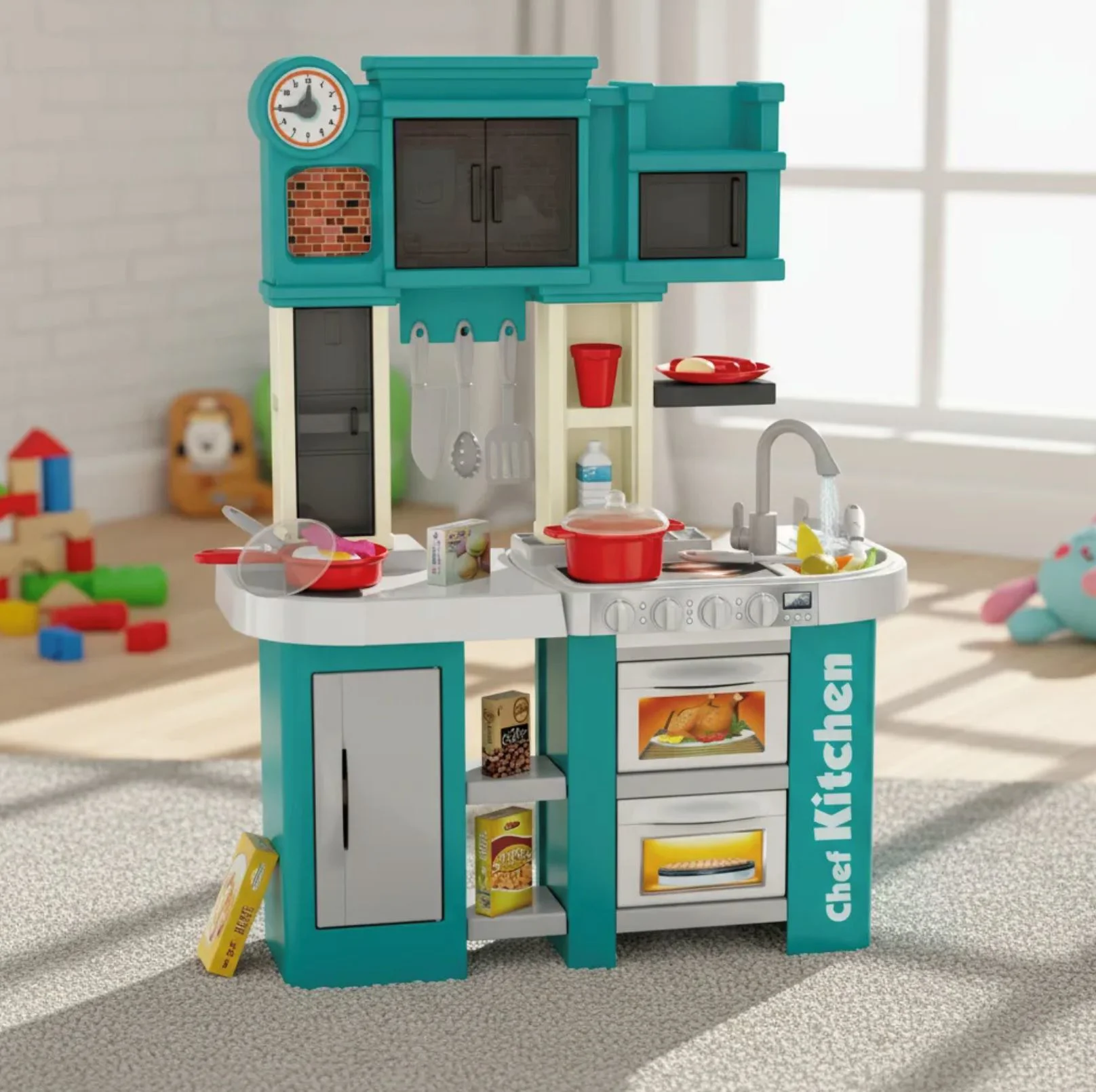 Игровая кухня для детей Essa Toys Кулинарные приключения, 60 эл. foto