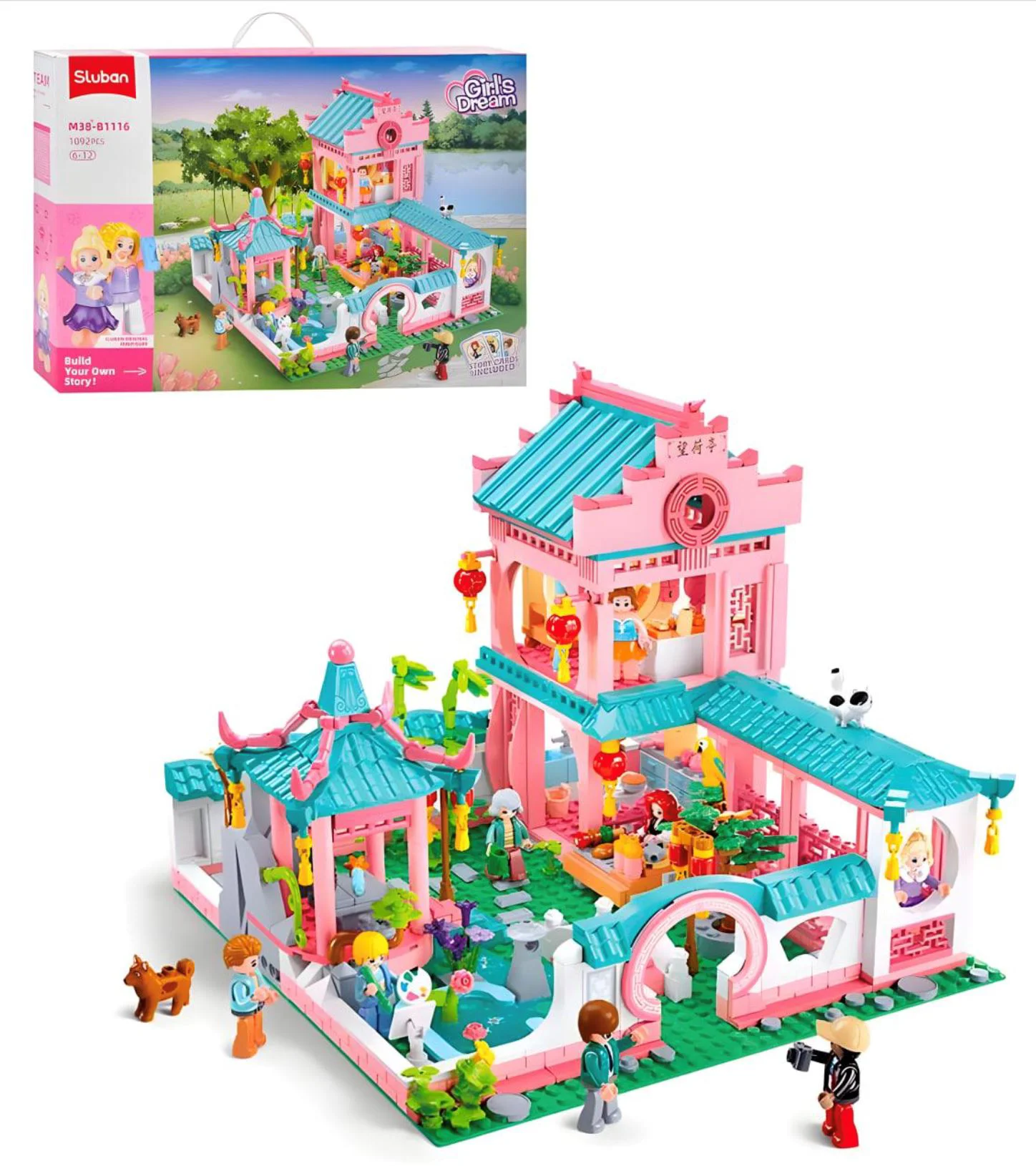 Set de constructie SLUBAN Vila in stil chinezesc 2, 959 el. foto