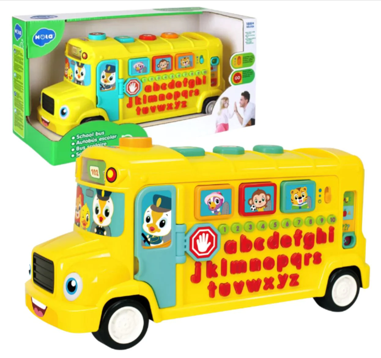 Jucarie educativa Hola Toys Autobuz scolar foto