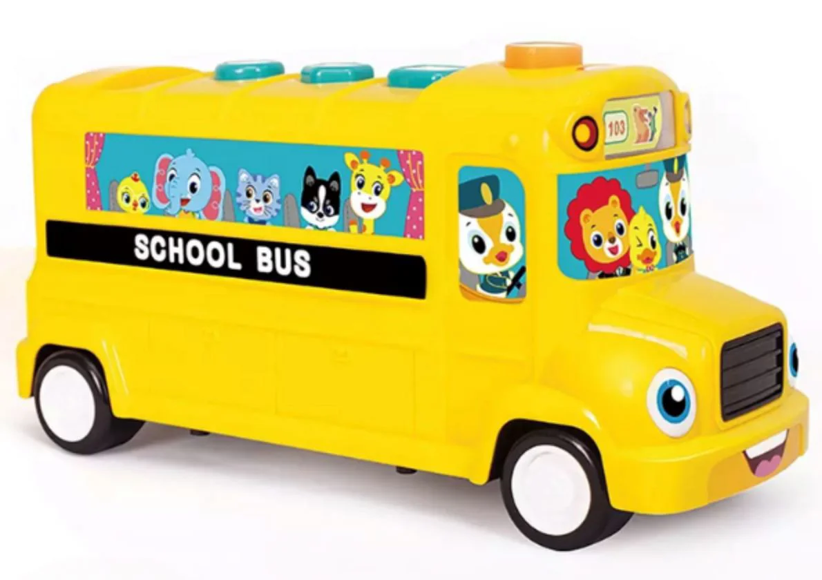 Jucarie educativa Hola Toys Autobuz scolar foto