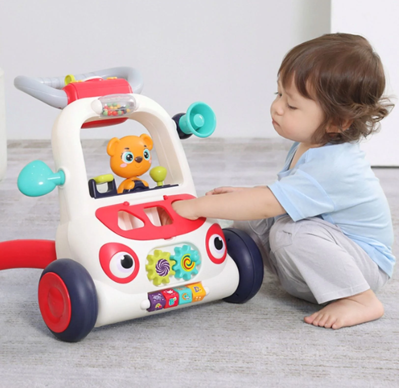 Ходунок Hola Toys Мишка с музыкой и светом foto