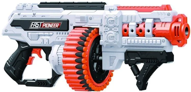Blaster de jucarie electric Fast Pioneer cilindru rotativ si gloante din spuma, 48 proiectile foto