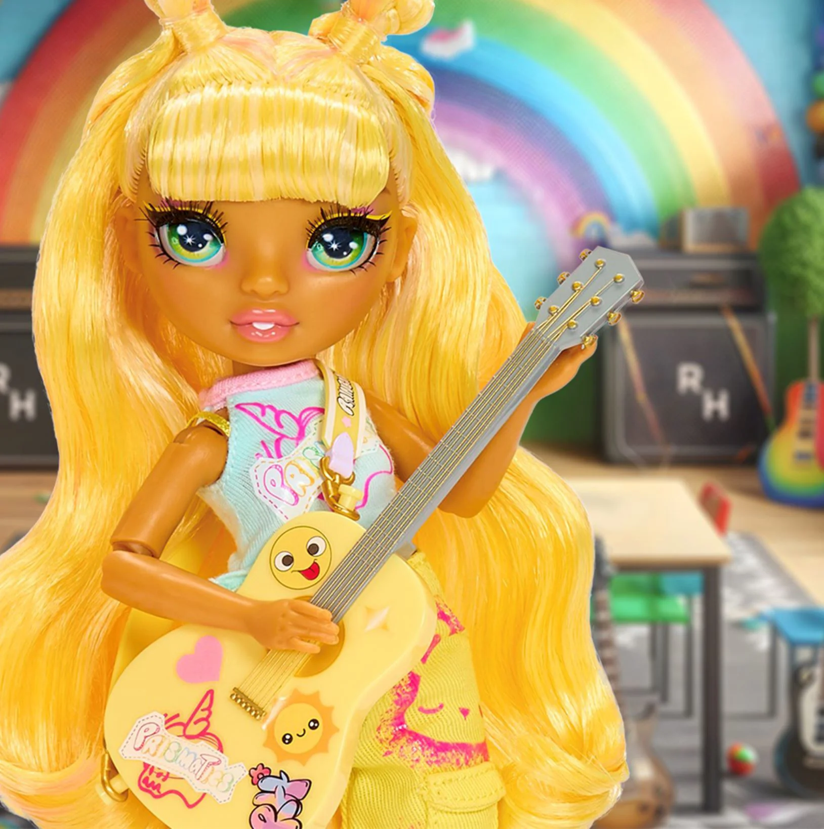 Papusa Rainbow High Sunny Madison, Rockband, 23 cm foto